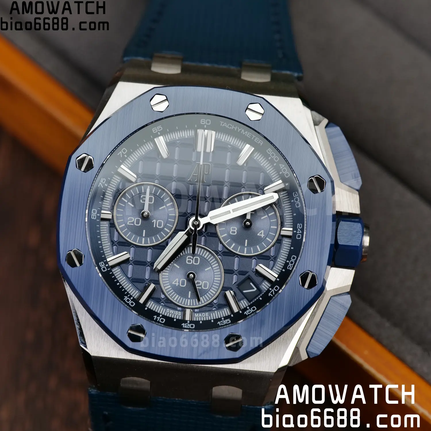 AP Royal Oak Offshore 43mm 26420 SS DDF 1:1 Best Edition Blue Dial on Blue Rubber Super Clone 4401 75 00cd960f1c2a4f1 AMO Watch