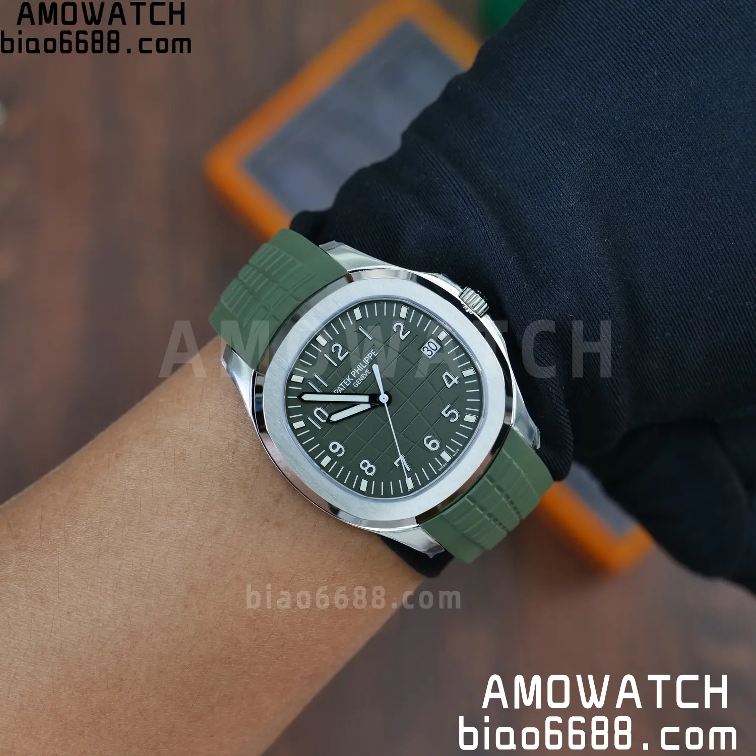 PP Aquanaut 5168G 42mm SS VF 1:1 Best Edition Green Dial on Green Rubber Strap DD324 Weighted 117 03eab489608d76d AMO Watch