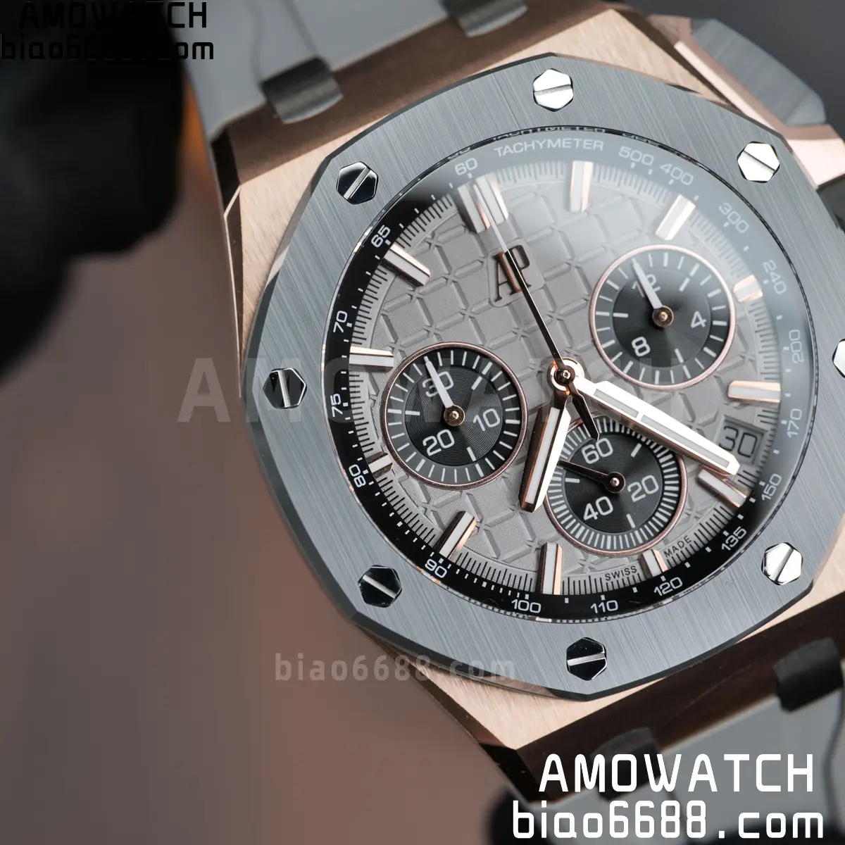 AP Royal Oak Offshore 43mm 26420OI RG DDF 1:1 Best Edition Gray Dial on Gray Rubber Super Clone 4401 (Weighted) 102 047c5da8fef8e6a AMO Watch