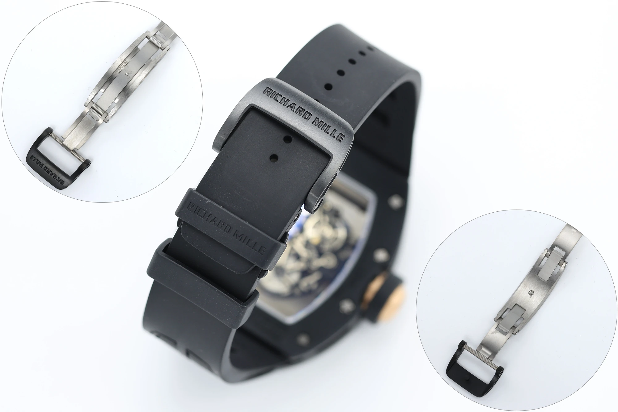 Richard Mille RM055 Black Ceramic ZF 1:1 Best Edition Gold Bezel Gold Crown RMUL2 Super Clone V3 27 060d5fec588db22 AMO Watch