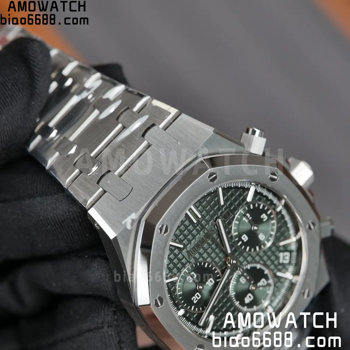Royal Oak Chrono 26240 SS TOPF 1:1 Best Edition Green Dial on SS Bracelet SA4401 Super Clone 99 0795d8af37f2c39 阿默表行AmoWatch