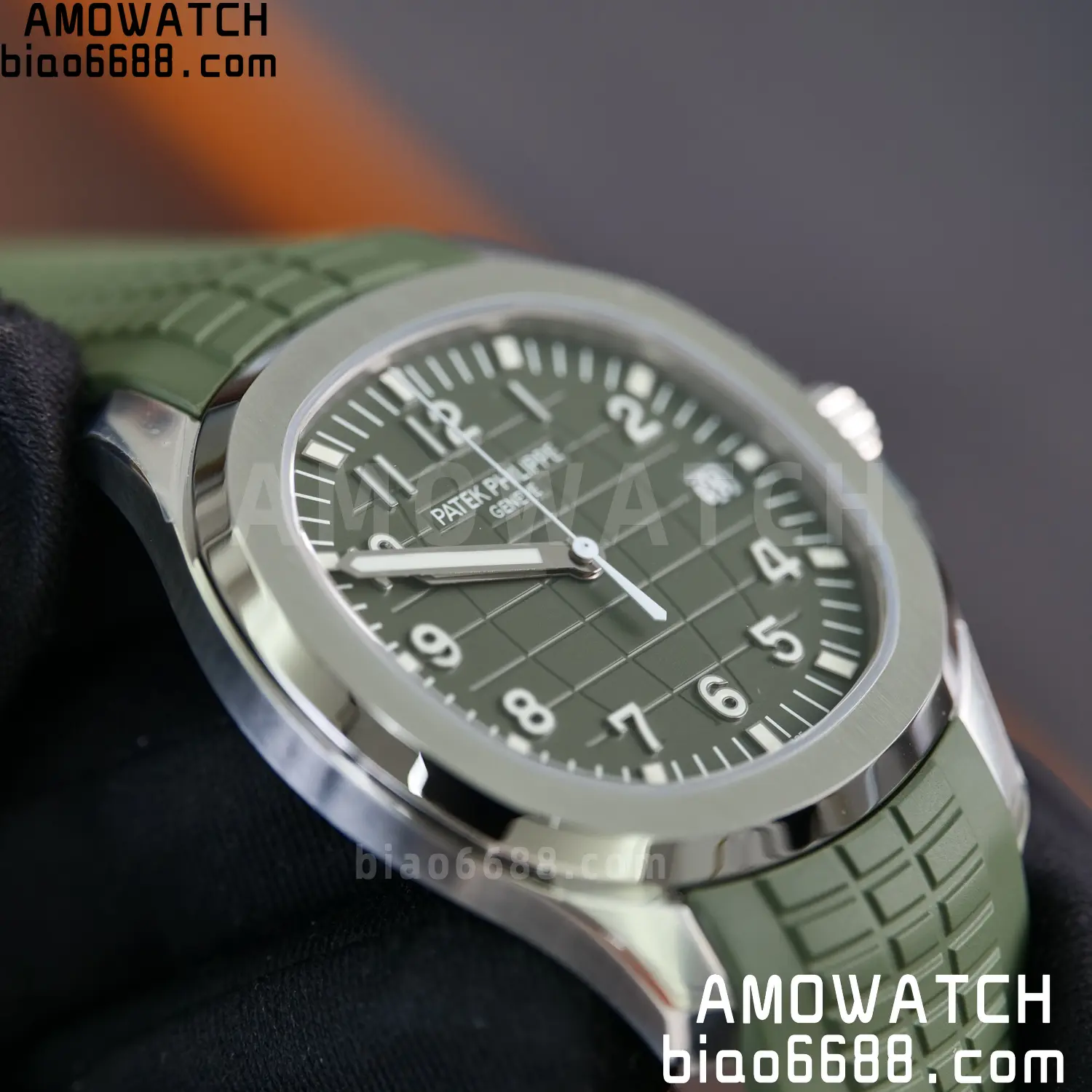 PP Aquanaut 5168G 42mm SS VF 1:1 Best Edition Green Dial on Green Rubber Strap DD324 Weighted 101 08109c01344a190 AMO Watch