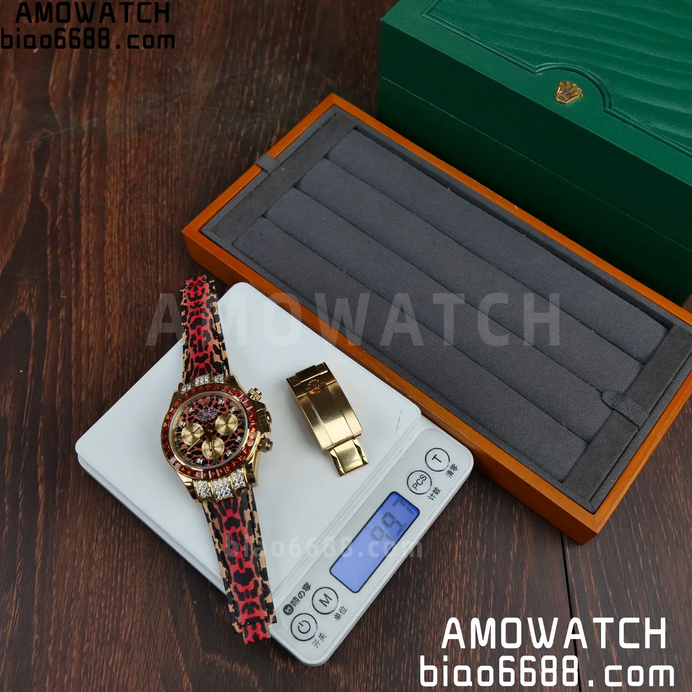 Rolex Daytona 116598SACO PPM Factory Best Edition Leopard Dial on Leopard Leather Strap 4130 69 0b09d243dcb7bd1 阿默表行AmoWatch