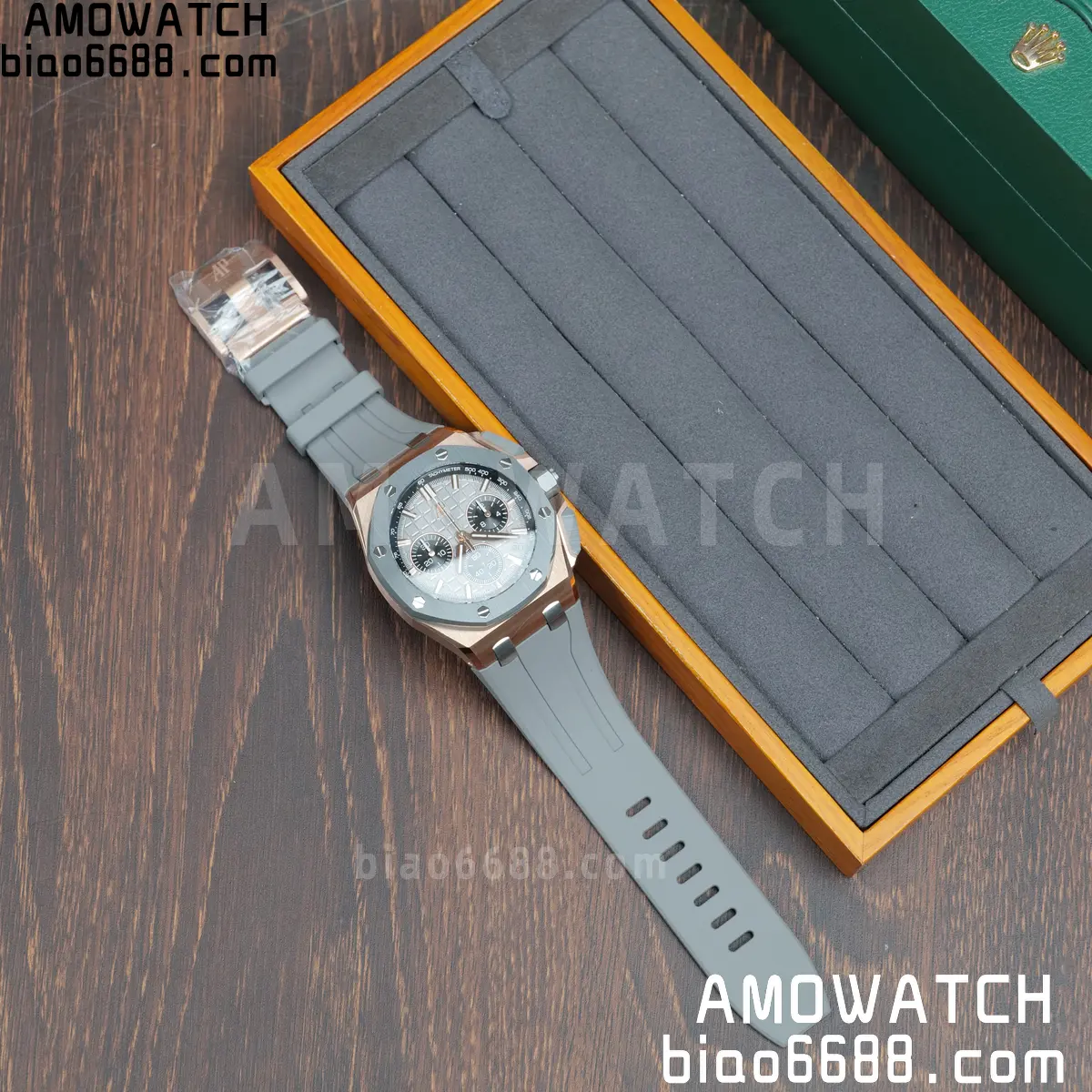 AP Royal Oak Offshore 43mm 26420OI RG DDF 1:1 Best Edition Gray Dial on Gray Rubber Super Clone 4401 (Weighted) 84 0b6fefbc1b9267b AMO Watch