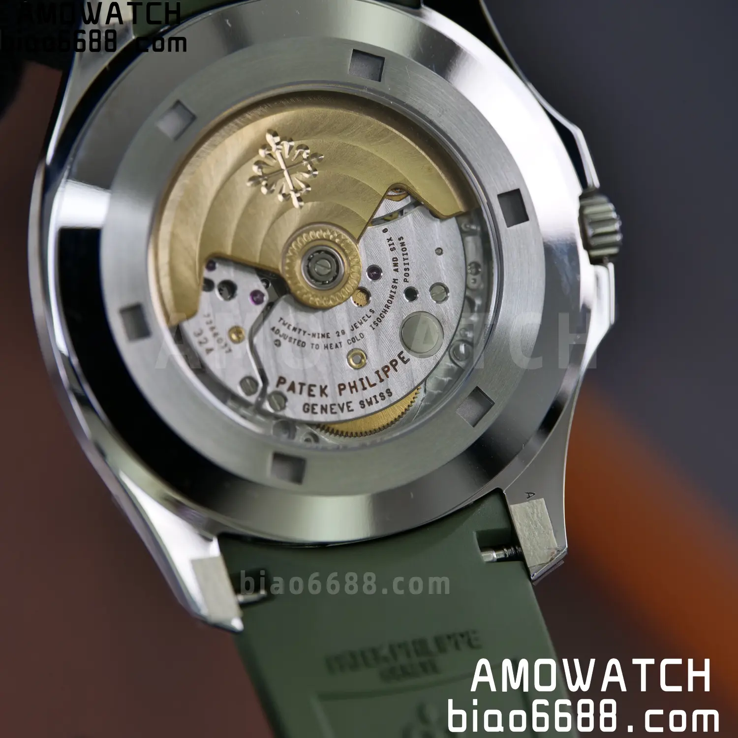 PP Aquanaut 5168G 42mm SS VF 1:1 Best Edition Green Dial on Green Rubber Strap DD324 Weighted 111 1000b7aab2d70ca AMO Watch