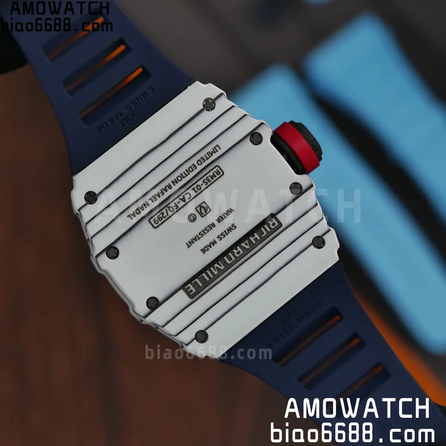Custom Made RICHARD MILLE RM035 RM35-01 White Carbon BBR 98 11163a35e4ccd2b AMO Watch