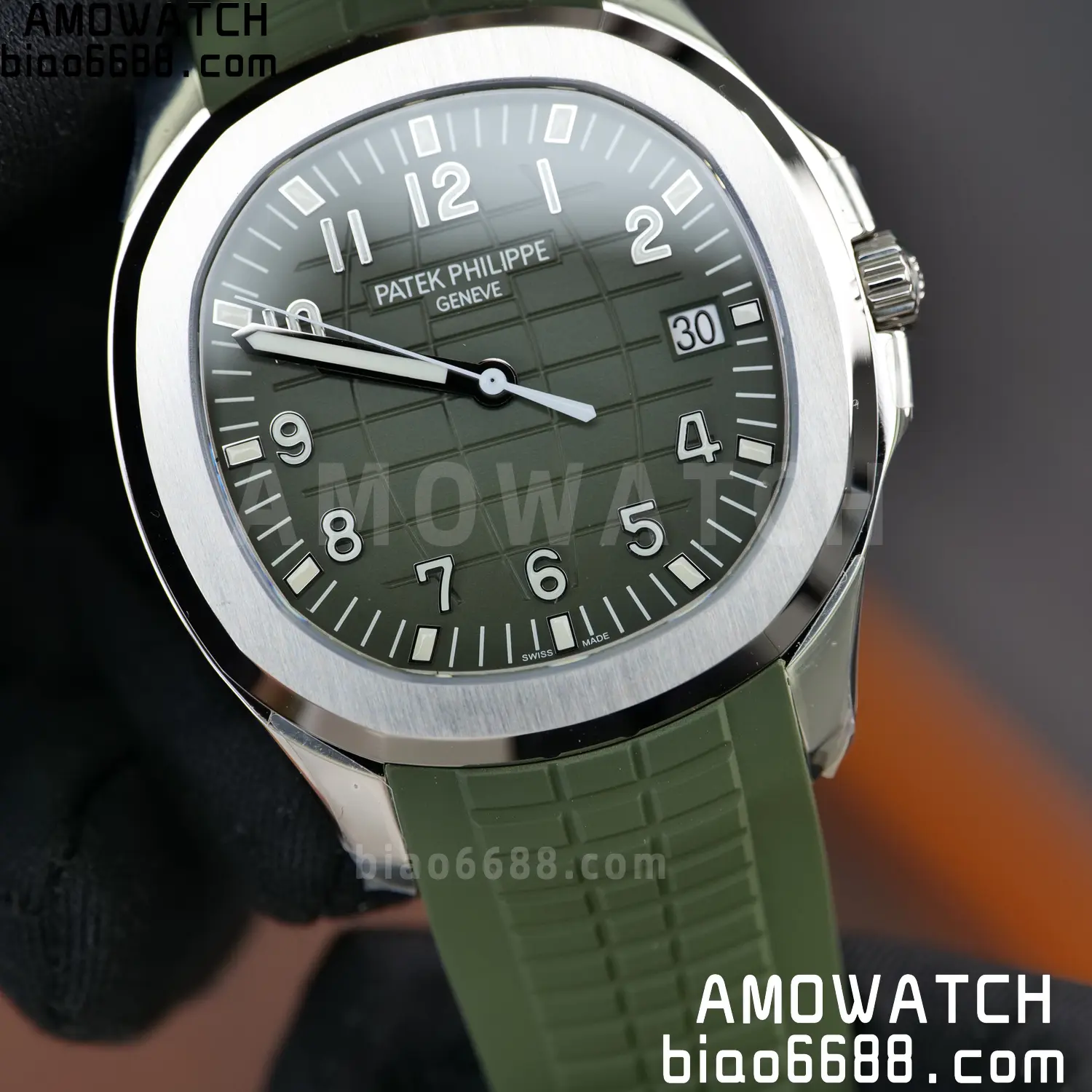 PP Aquanaut 5168G 42mm SS VF 1:1 Best Edition Green Dial on Green Rubber Strap DD324 Weighted 99 1135cba87f601c3 AMO Watch