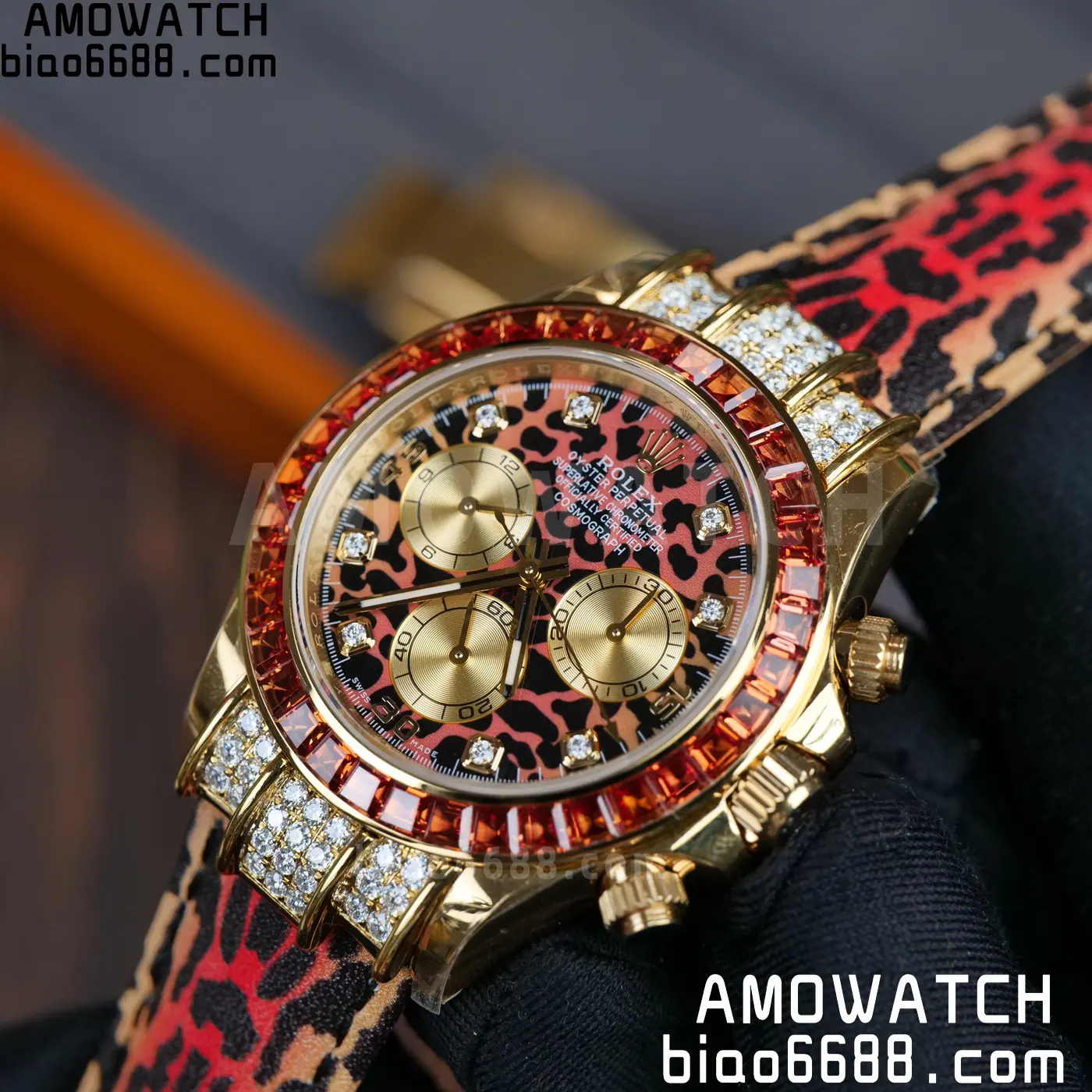 Rolex Daytona 116598SACO PPM Factory Best Edition Leopard Dial on Leopard Leather Strap 4130 84 12656685a2d96aa 阿默表行AmoWatch