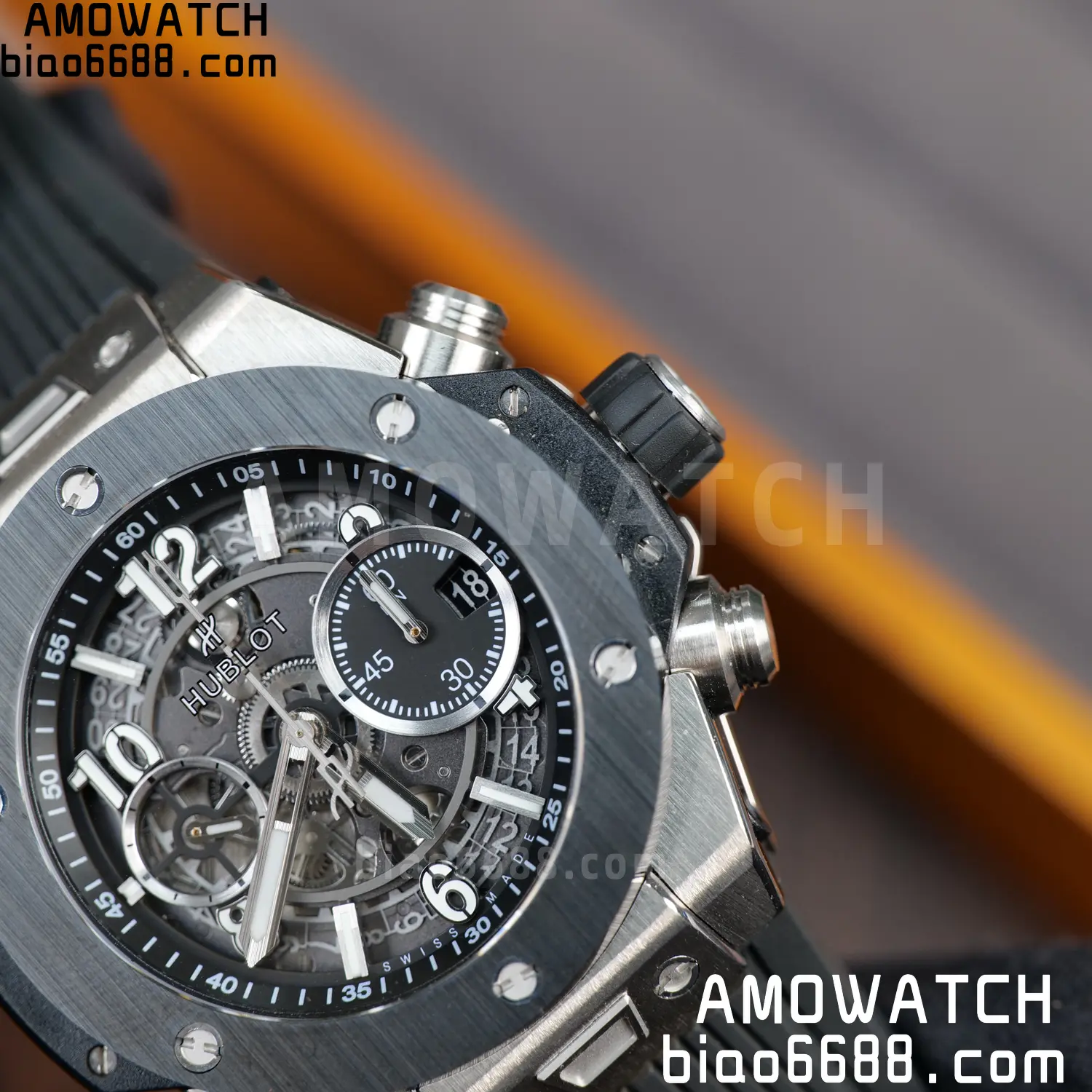 HUBLOT Big Bang Unico 42mm SS BBF 1:1 Best Edition Skeleton Dial on Black Rubber Strap A1280 V2 87 142e48e7a8bd3fd AMO Watch