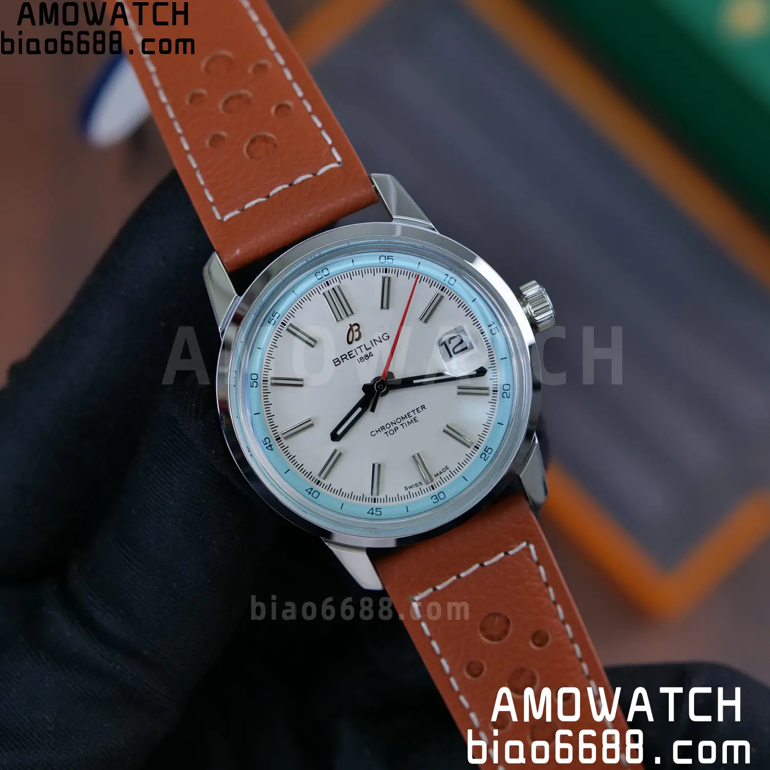 BREITLING Top Time B31 BLF 1:1 Best Edition White Dial Orange Hand on Brown Leather Strap 84 148fdb1258a9edb 阿默表行AmoWatch