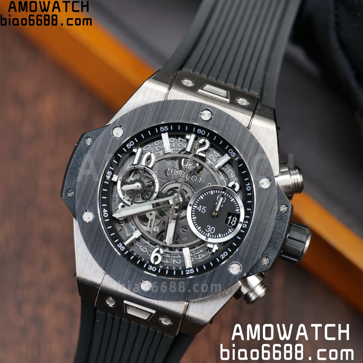 HUBLOT Big Bang Unico 42mm SS BBF 1:1 Best Edition Skeleton Dial on Black Rubber Strap A1280 V2 92 1512434cdecd266 AMO Watch
