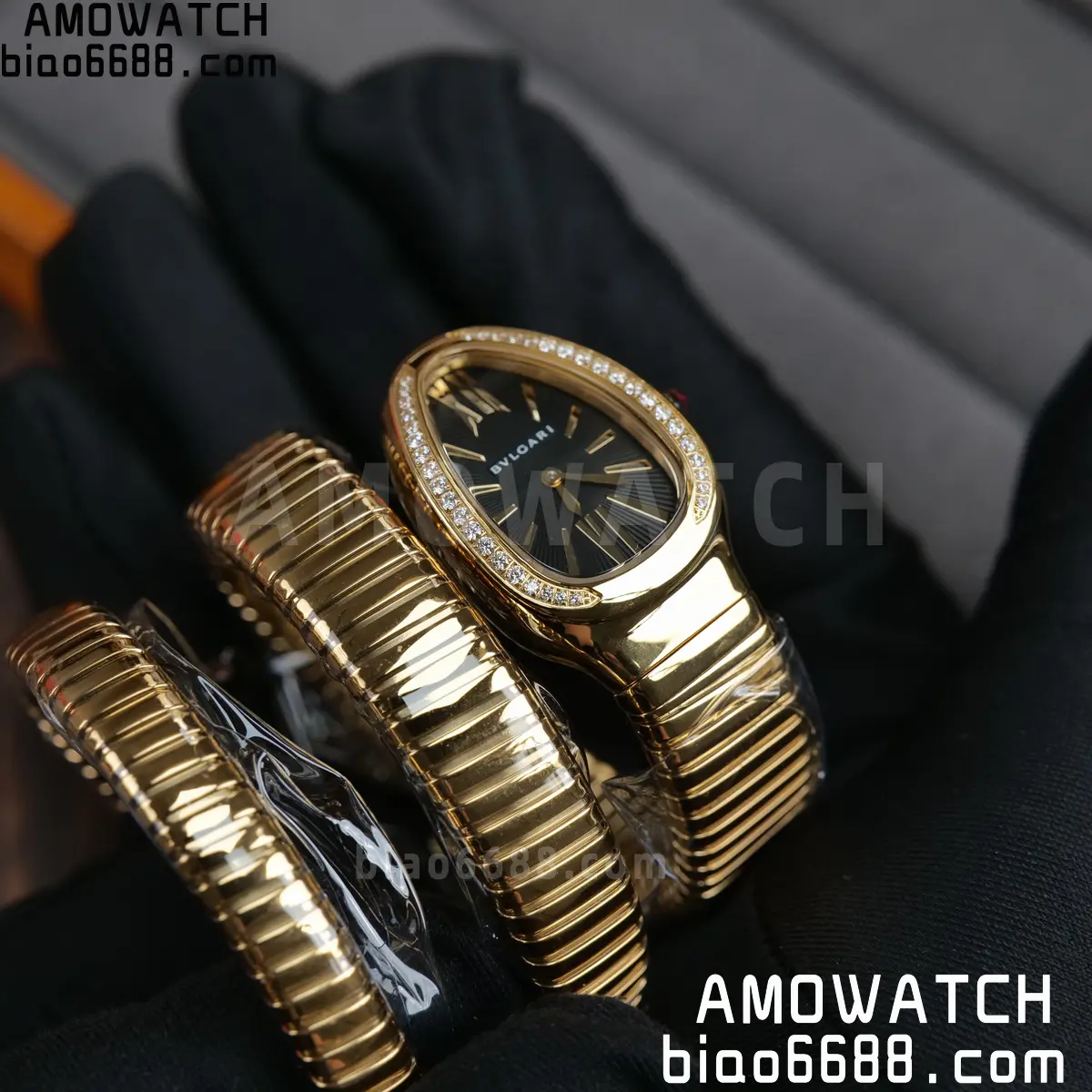 BVLGARI SERPENTI YG BVF 1:1 Best Edition Black Dial on YG Bracelet ETA Quartz 75 1580526c2e7258f 阿默表行AmoWatch