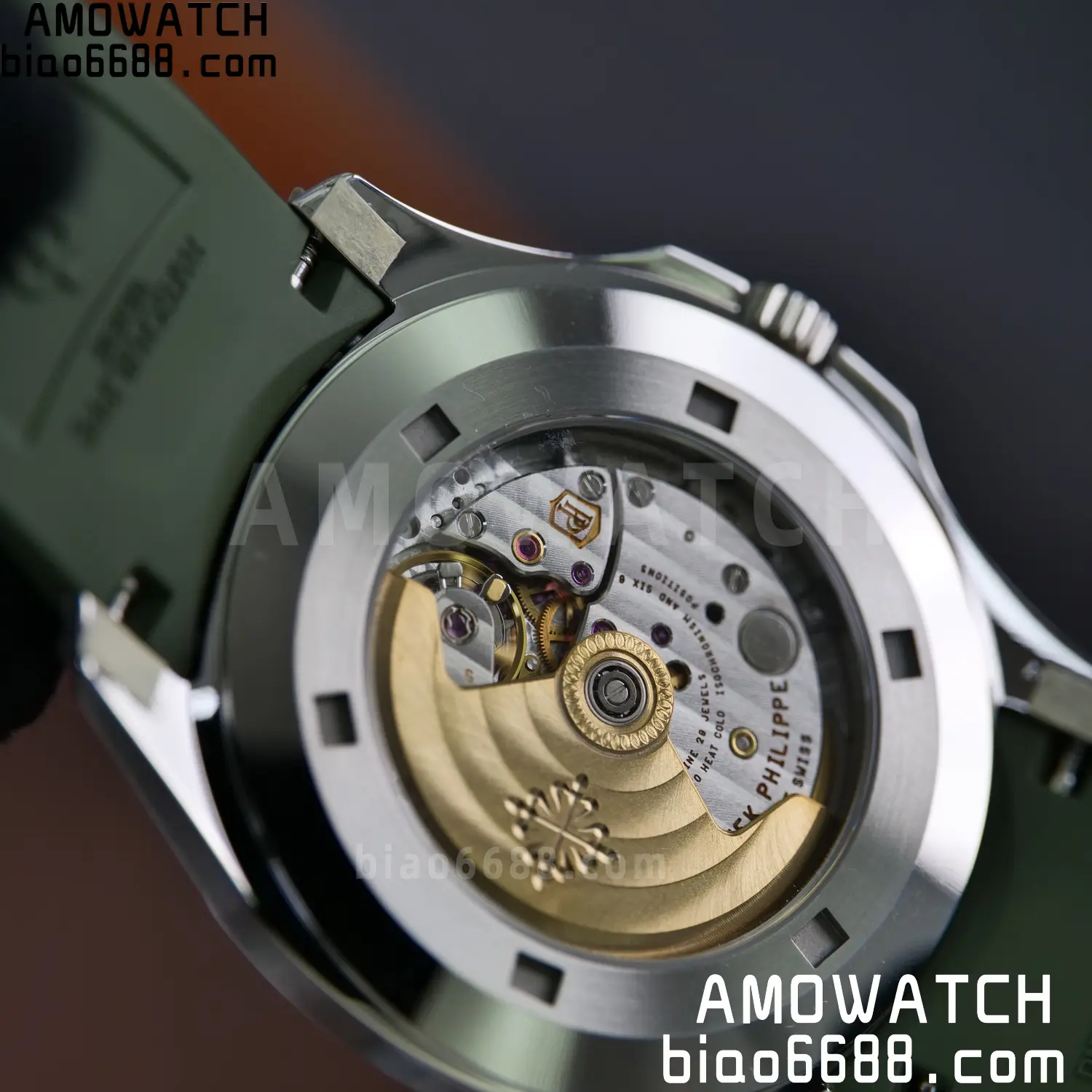 PP Aquanaut 5168G 42mm SS VF 1:1 Best Edition Green Dial on Green Rubber Strap DD324 Weighted 113 1582eaf9c168261 AMO Watch