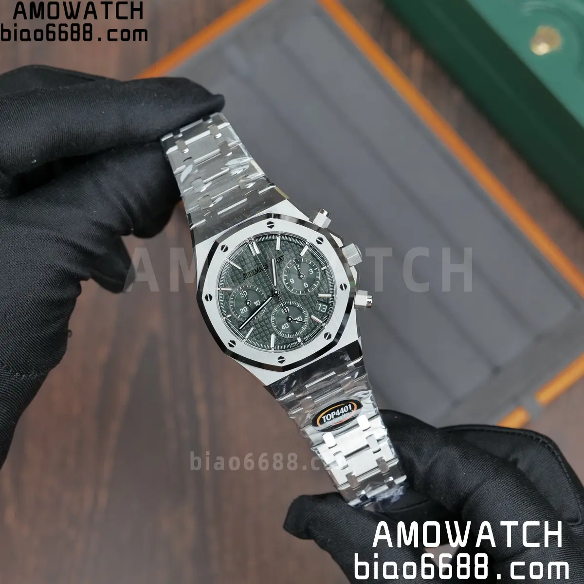 Royal Oak Chrono 26240 SS TOPF 1:1 Best Edition Green Dial on SS Bracelet SA4401 Super Clone 84 15a400d53e9d972 阿默表行AmoWatch