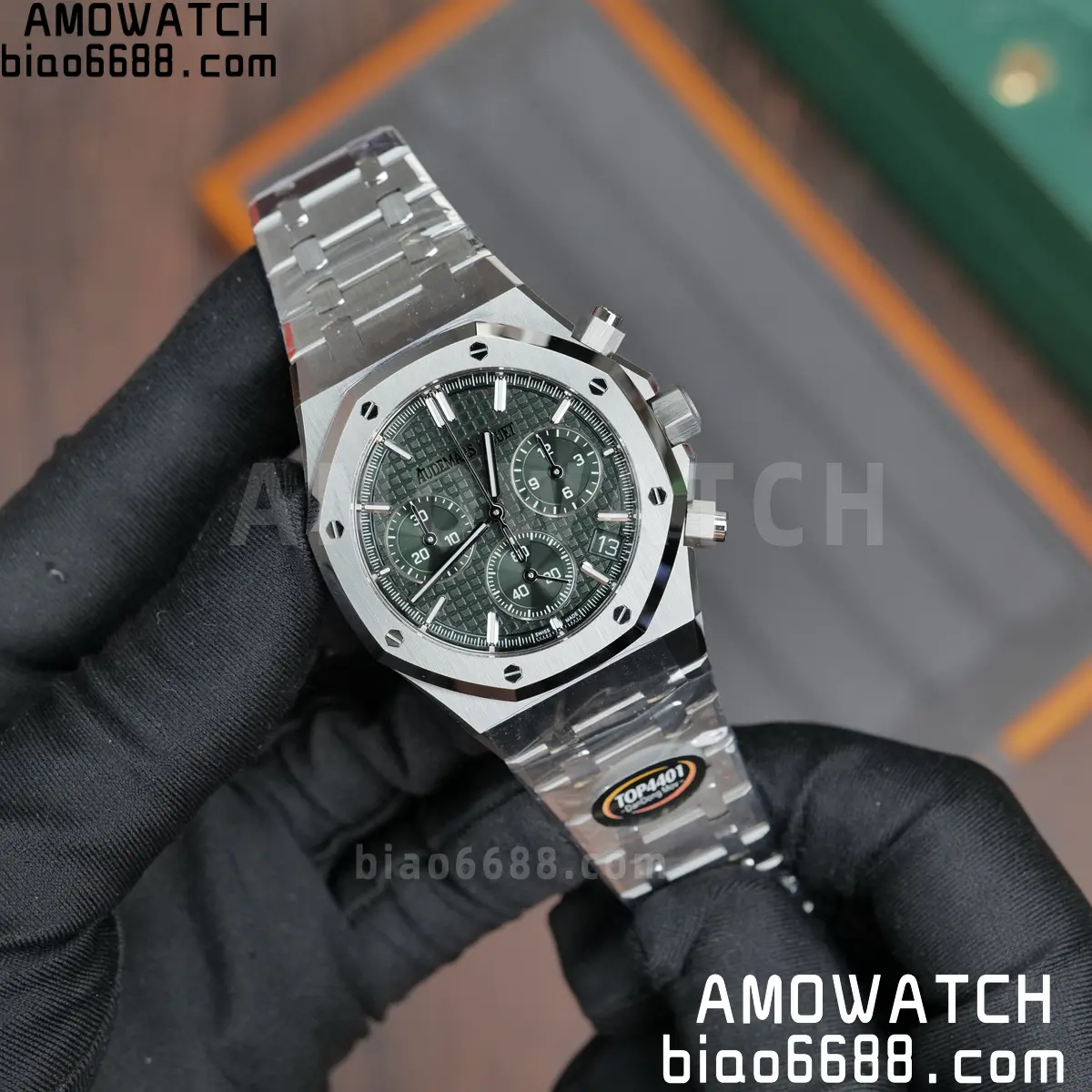 Royal Oak Chrono 26240 SS TOPF 1:1 Best Edition Green Dial on SS Bracelet SA4401 Super Clone 87 15d1c361286dd5b 阿默表行AmoWatch