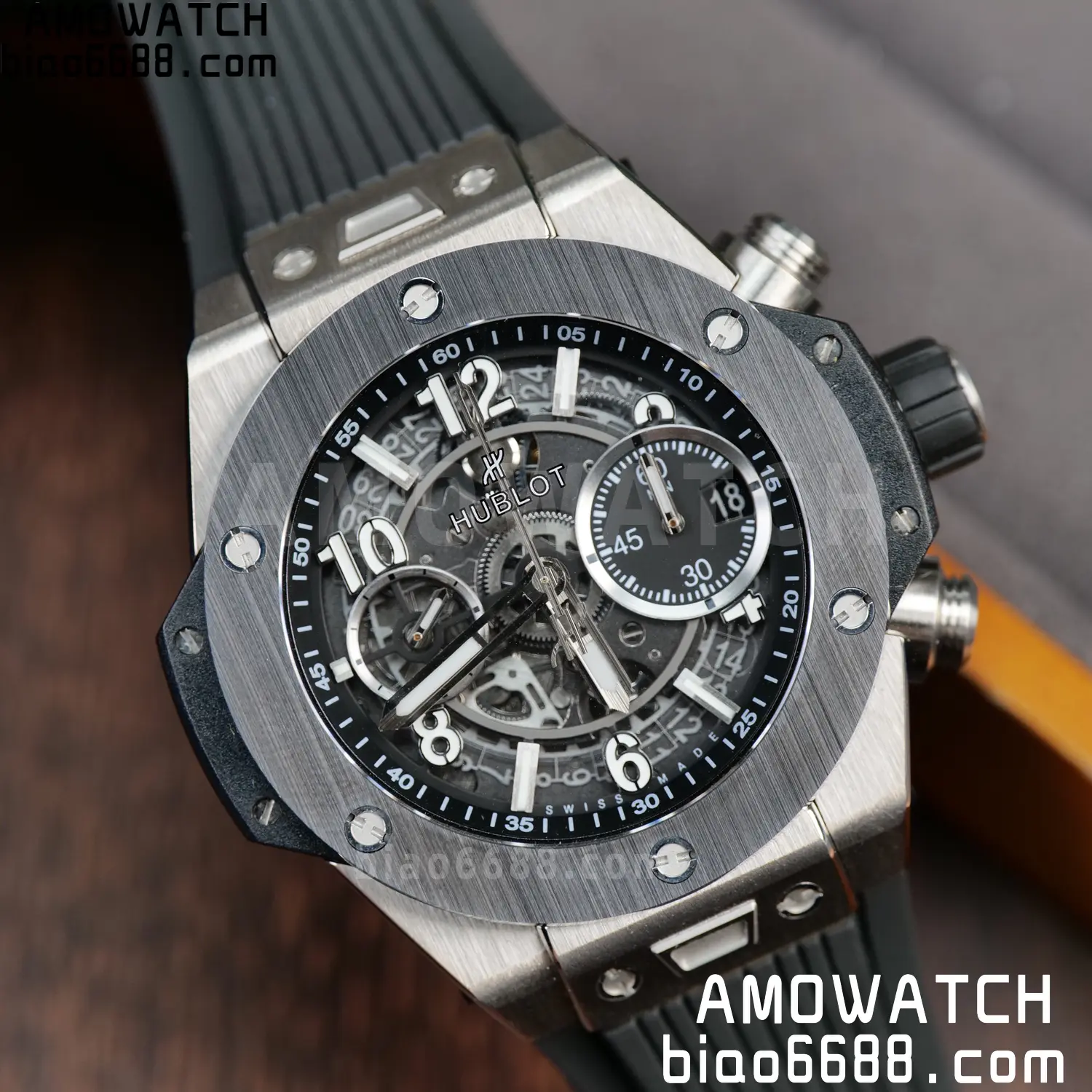 HUBLOT Big Bang Unico 42mm SS BBF 1:1 Best Edition Skeleton Dial on Black Rubber Strap A1280 V2 105 16569e93ac99476 AMO Watch