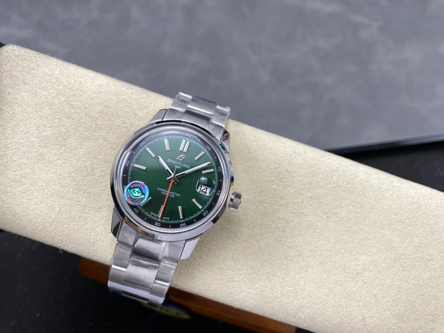 Breitling Top Time B31 BLF 1:1 Best Edition Green Dial on SS Bracelet AB31 23 16941921e23d292 阿默表行AmoWatch