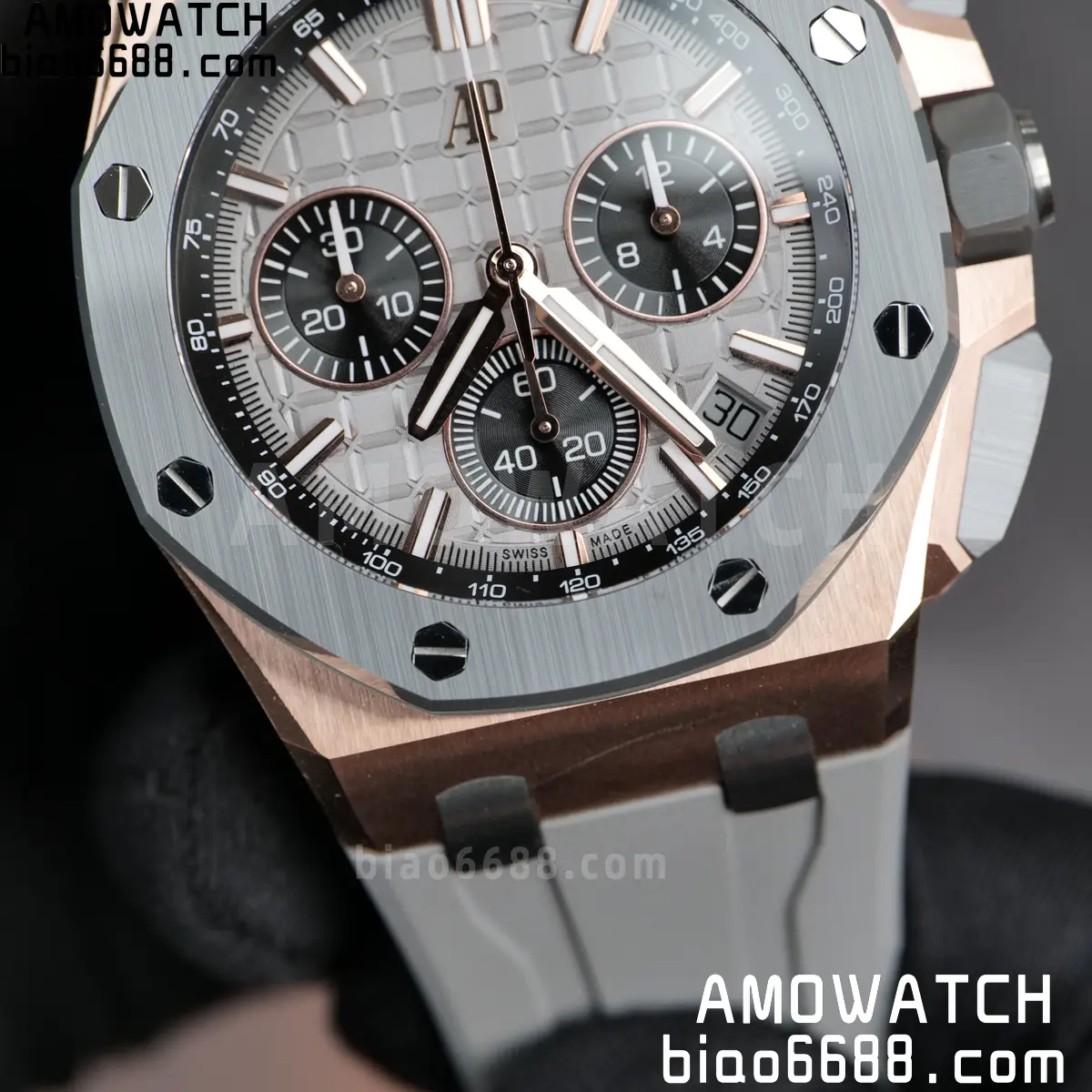 AP Royal Oak Offshore 43mm 26420OI RG DDF 1:1 Best Edition Gray Dial on Gray Rubber Super Clone 4401 (Weighted) 103 1ebab20ff59951b AMO Watch