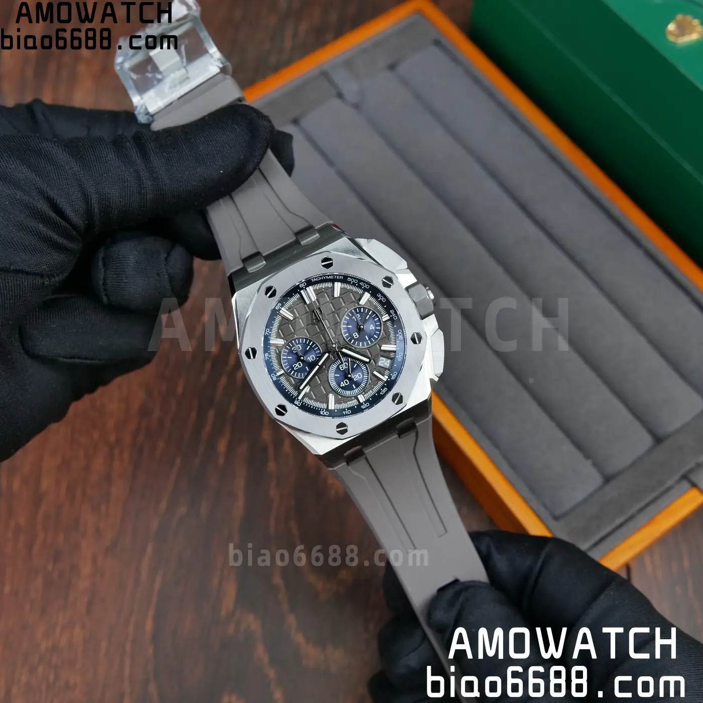 AP Royal Oak Offshore 43mm 26420so SS DDF 1:1 Best Edition Gray/Blue Dial on Gray Rubber Strap DD4401 Super Clone 71 1ee0a1821dfa3eb 阿默表行AmoWatch