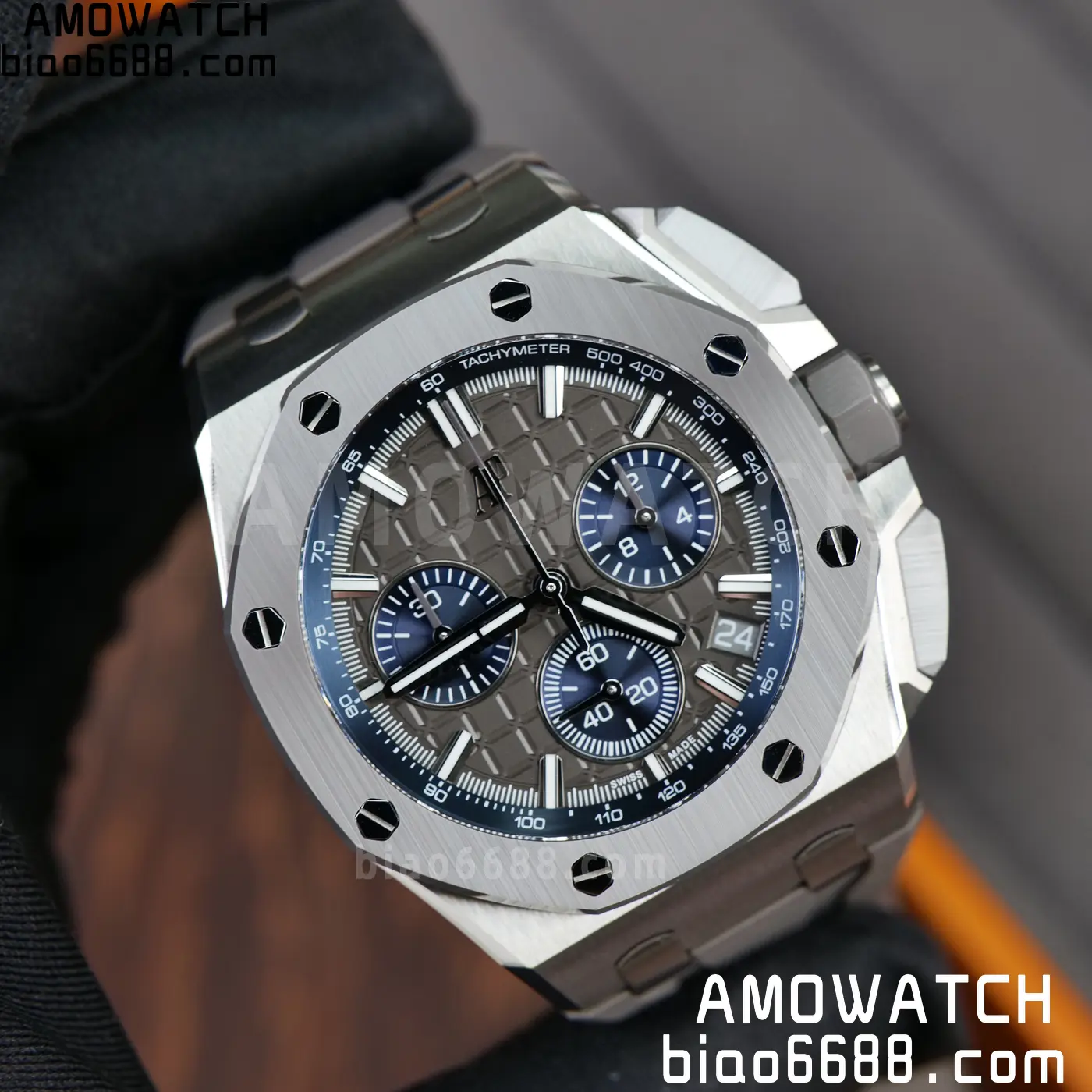 AP Royal Oak Offshore 43mm 26420so SS DDF 1:1 Best Edition Gray/Blue Dial on Gray Rubber Strap DD4401 Super Clone 102 22dd7bec7ce9305 阿默表行AmoWatch