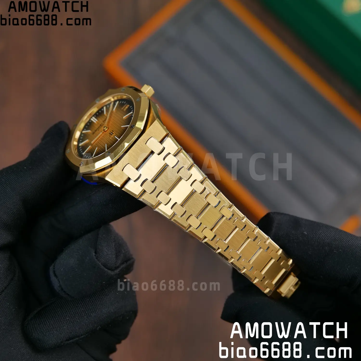 Royal Oak 39mm 16202 YG ZF 1:1 Best Edition YG Smoked Dial on YG Bracelet A7121 67 28781c24aad9712 阿默表行AmoWatch