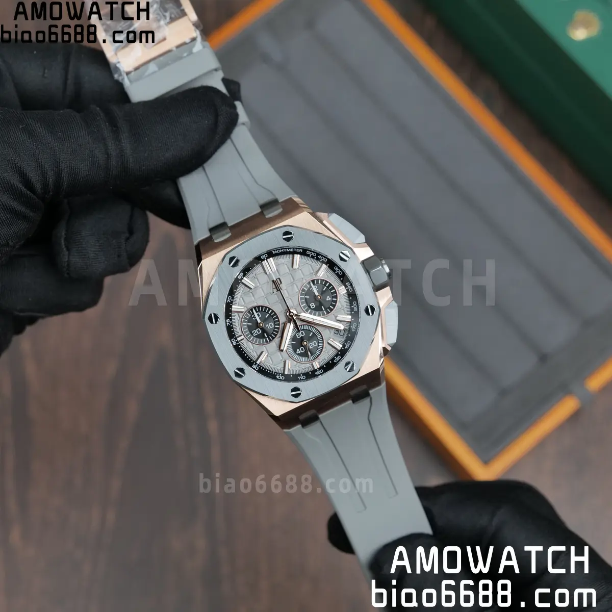 AP Royal Oak Offshore 43mm 26420OI RG DDF 1:1 Best Edition Gray Dial on Gray Rubber Super Clone 4401 (Weighted) 85 28edc663d5a961f AMO Watch
