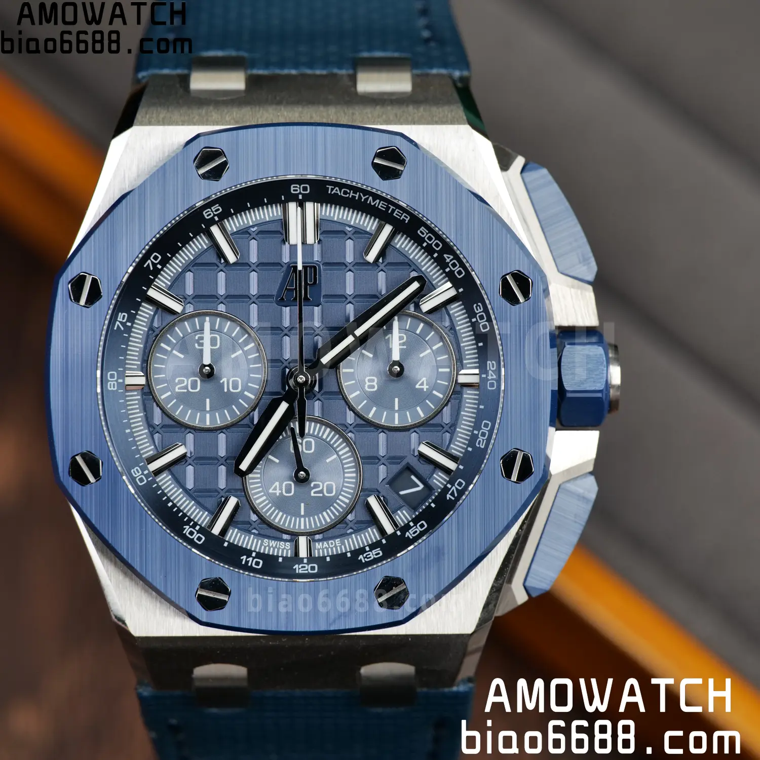 AP Royal Oak Offshore 43mm 26420 SS DDF 1:1 Best Edition Blue Dial on Blue Rubber Super Clone 4401 60 2912a8612f8d67b AMO Watch