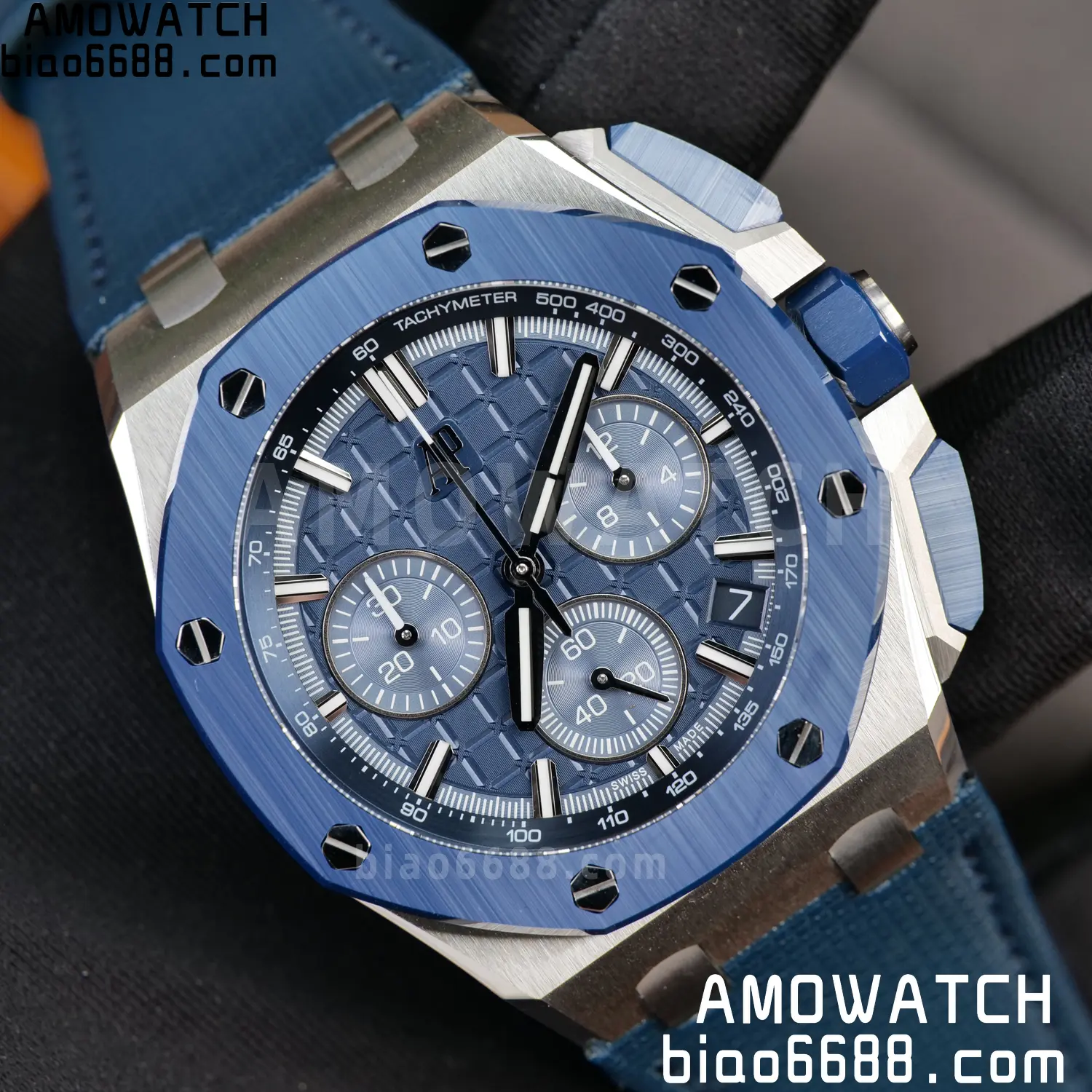 AP Royal Oak Offshore 43mm 26420 SS DDF 1:1 Best Edition Blue Dial on Blue Rubber Super Clone 4401 66 29b6f5de2b29fe1 AMO Watch
