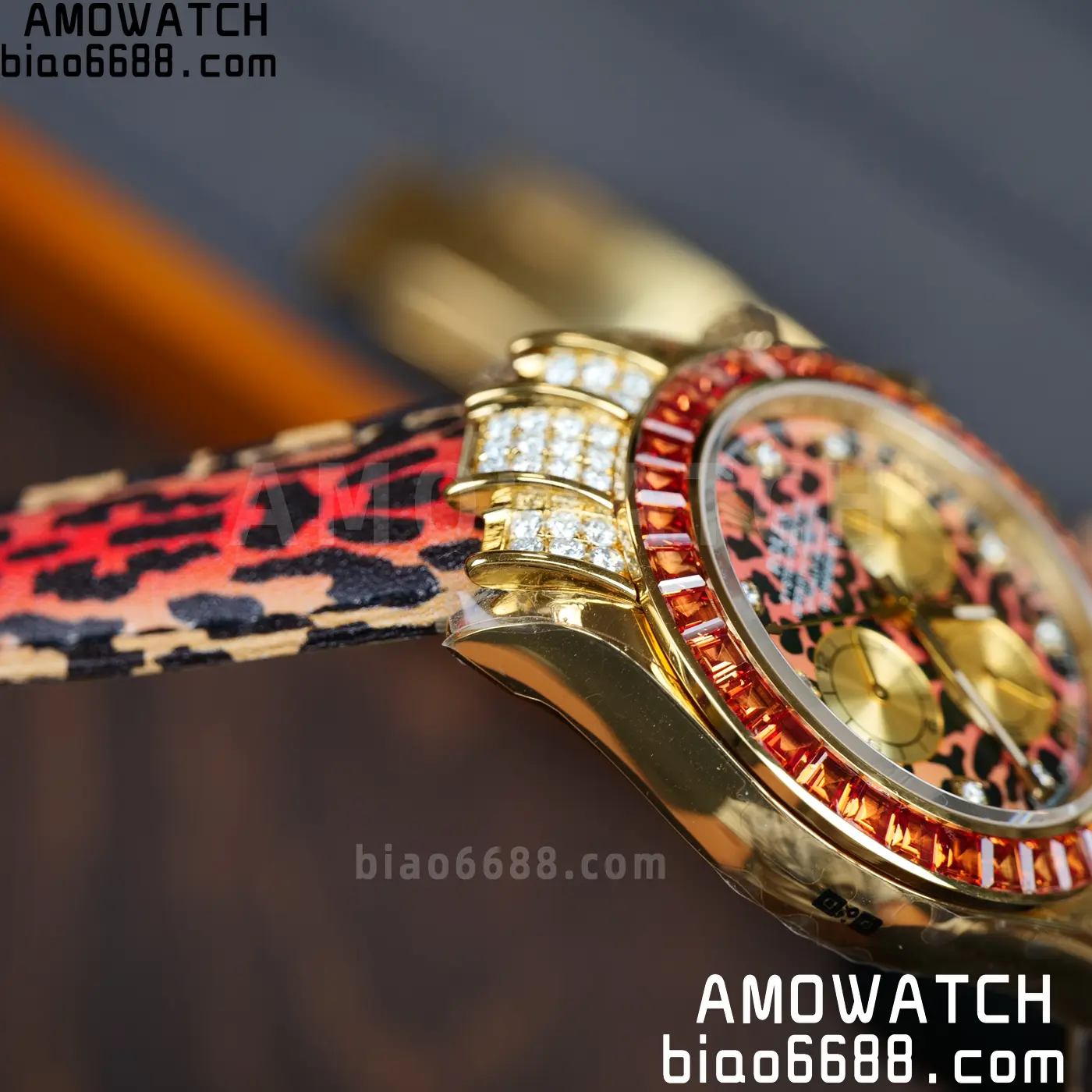 Rolex Daytona 116598SACO PPM Factory Best Edition Leopard Dial on Leopard Leather Strap 4130 79 2d893ad99735078 阿默表行AmoWatch