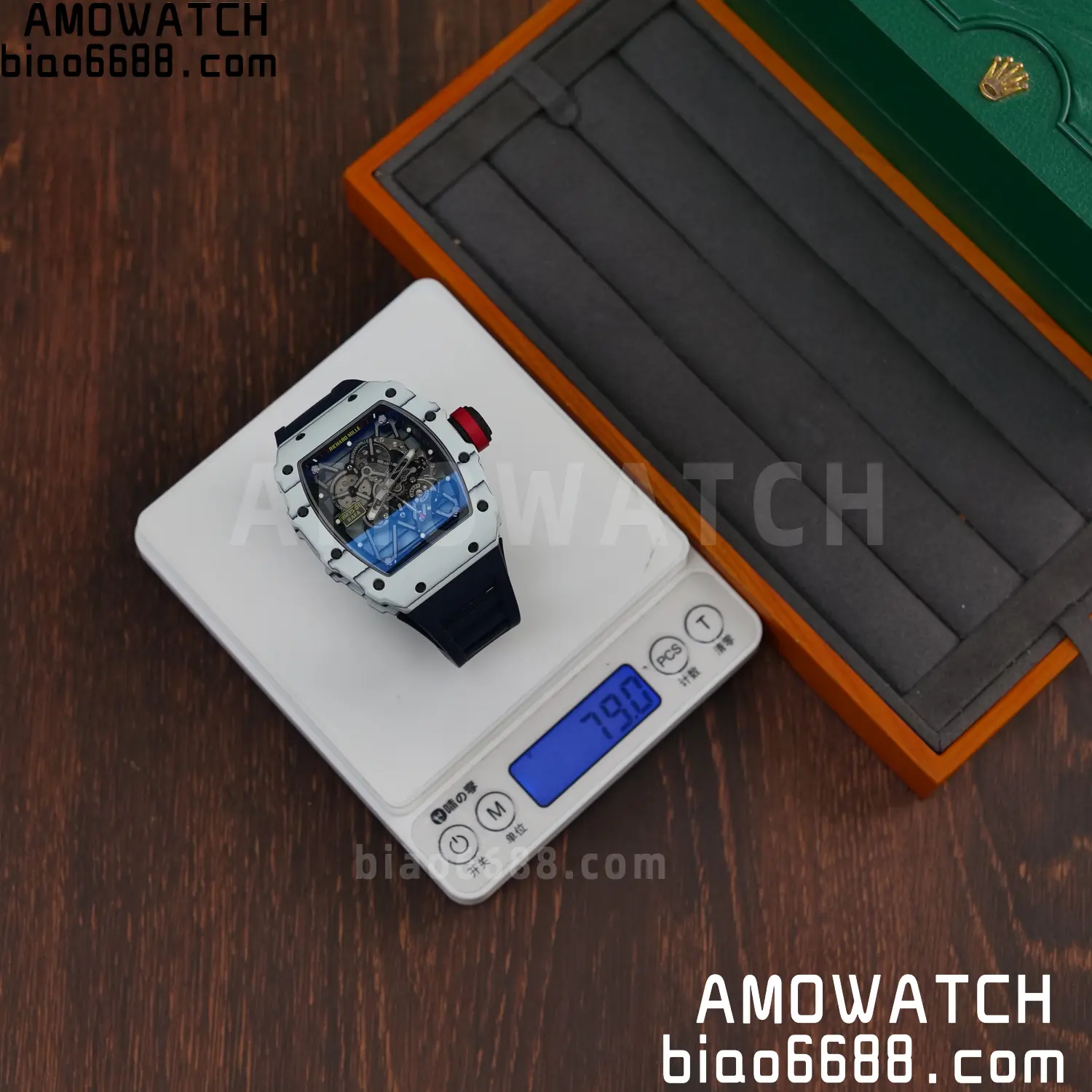 Custom Made RICHARD MILLE RM035 RM35-01 White Carbon BBR 71 3188046c58bbffc AMO Watch