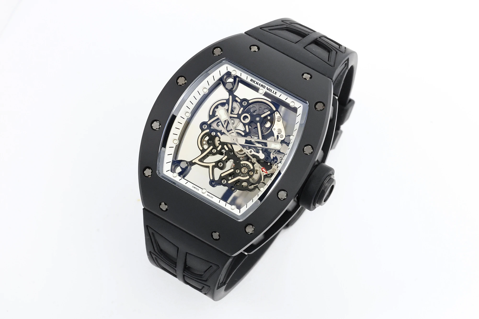 Richard Mille RM055 Black Ceramic ZF 1:1 Best Edition White Bezel Black Crown RMUL2 Super Clone V3 21 3358ee0d7b632ff 阿默表行AmoWatch