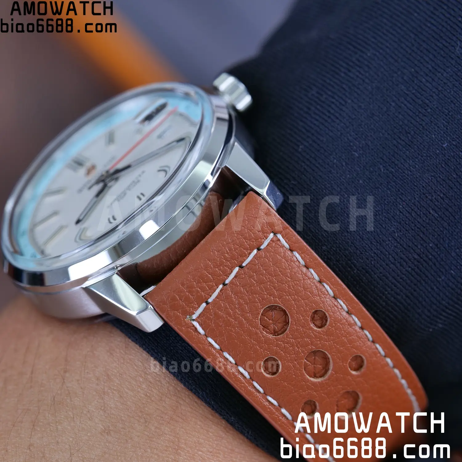 BREITLING Top Time B31 BLF 1:1 Best Edition White Dial Orange Hand on Brown Leather Strap 113 340ad4dbcc8f0db 阿默表行AmoWatch