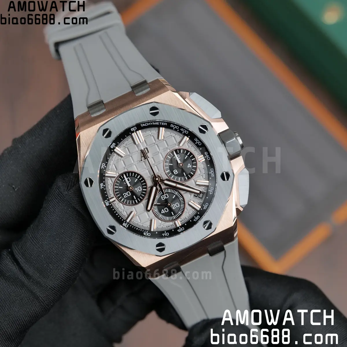 AP Royal Oak Offshore 43mm 26420OI RG DDF 1:1 Best Edition Gray Dial on Gray Rubber Super Clone 4401 (Weighted) 86 37afb8604fd1222 AMO Watch