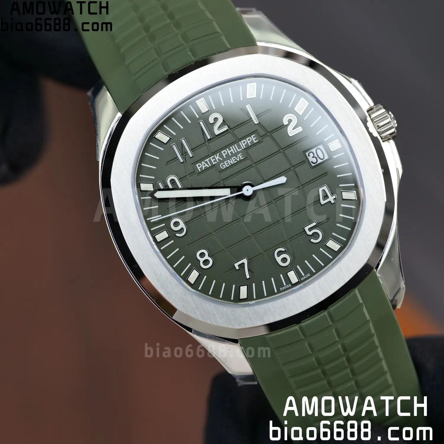 PP Aquanaut 5168G 42mm SS VF 1:1 Best Edition Green Dial on Green Rubber Strap DD324 Weighted 98 3afa9dffcb8faf7 AMO Watch