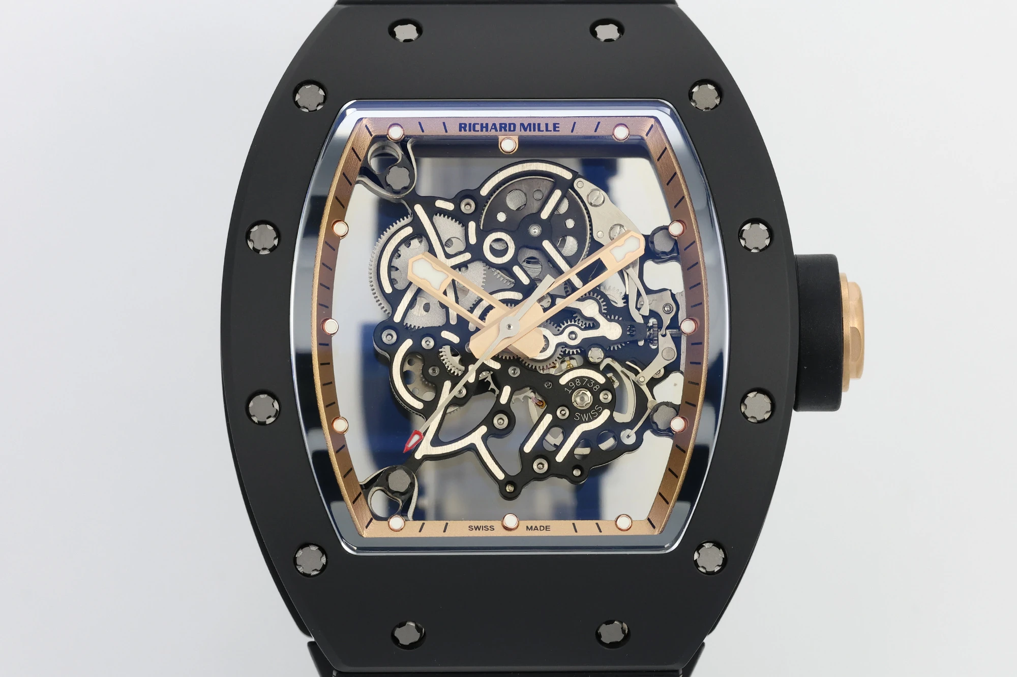 Richard Mille RM055 Black Ceramic ZF 1:1 Best Edition Gold Bezel Gold Crown RMUL2 Super Clone V3 21 3e8c9731e889fca AMO Watch