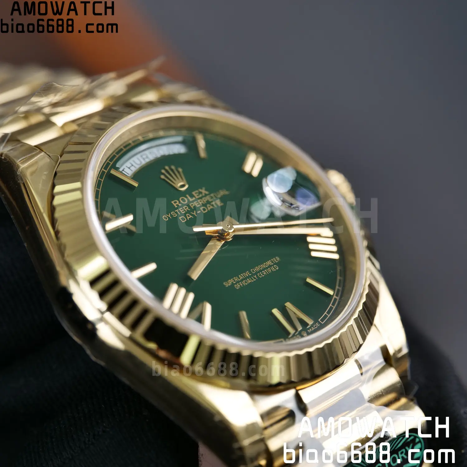 Rolex Day Date 40 YG 228238 RCF 1:1 Best Edition Green Dial on President Bracelet VR3255 (211g) 78 3e985ce501db94d AMO Watch