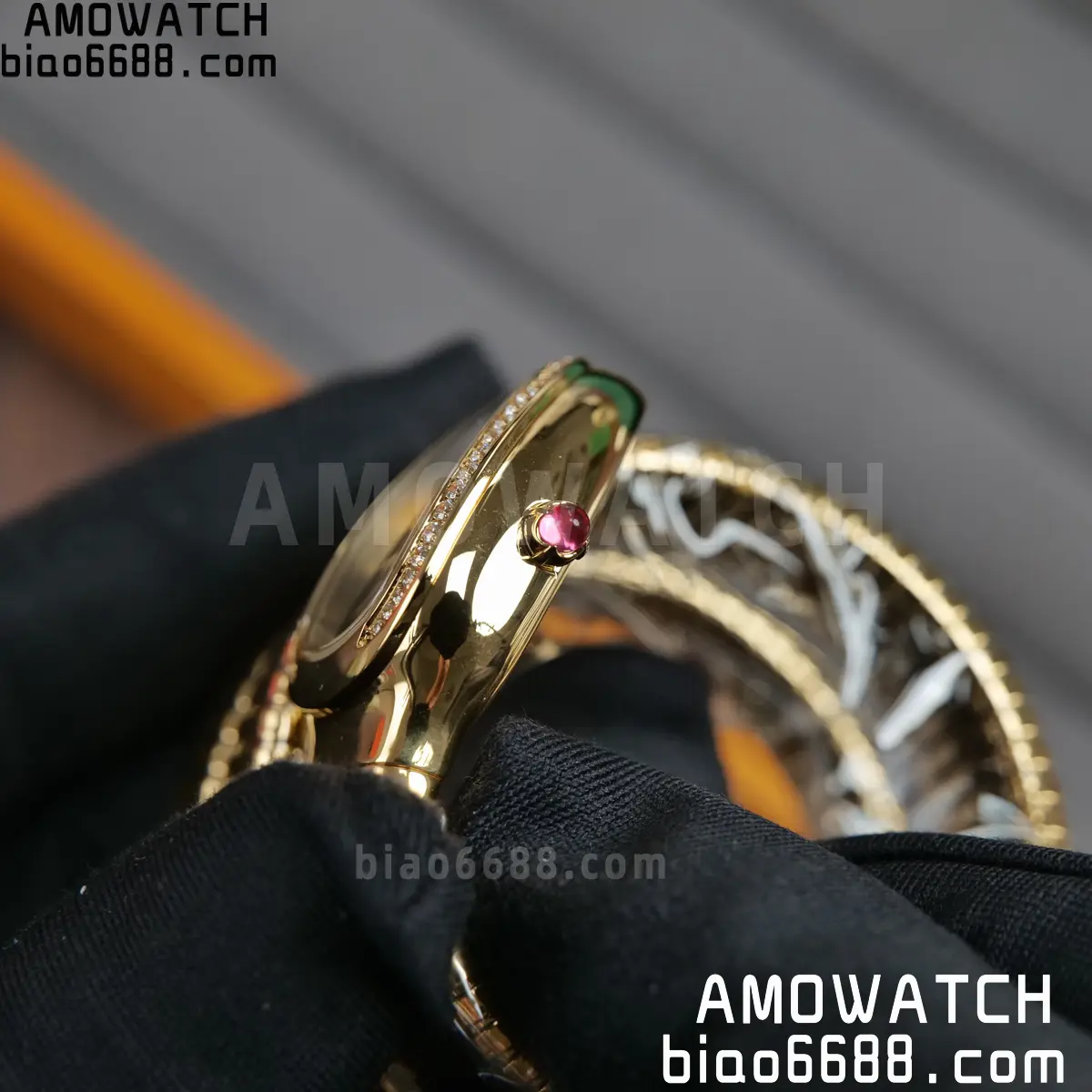 BVLGARI SERPENTI YG BVF 1:1 Best Edition Black Dial on YG Bracelet ETA Quartz 66 404463ad728d68b 阿默表行AmoWatch