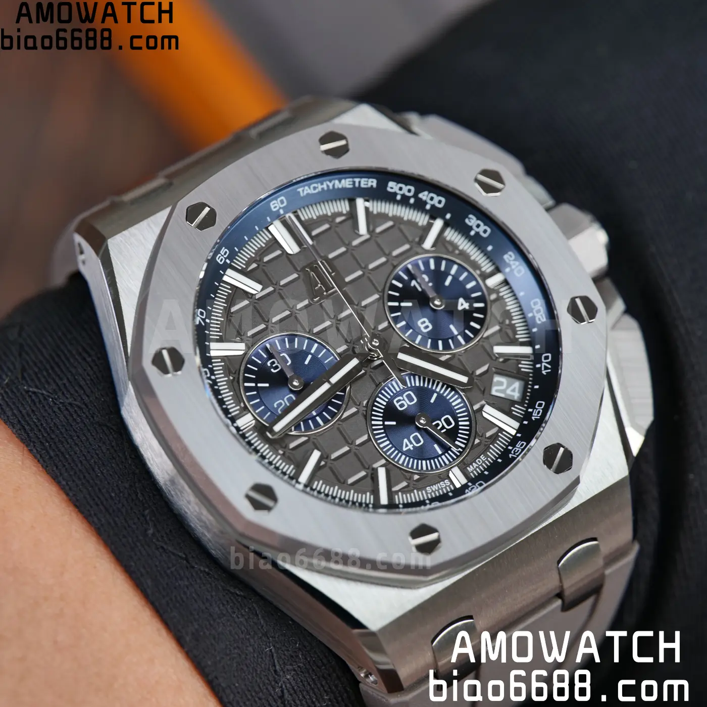 AP Royal Oak Offshore 43mm 26420so SS DDF 1:1 Best Edition Gray/Blue Dial on Gray Rubber Strap DD4401 Super Clone 97 41ccc61baa9e208 阿默表行AmoWatch