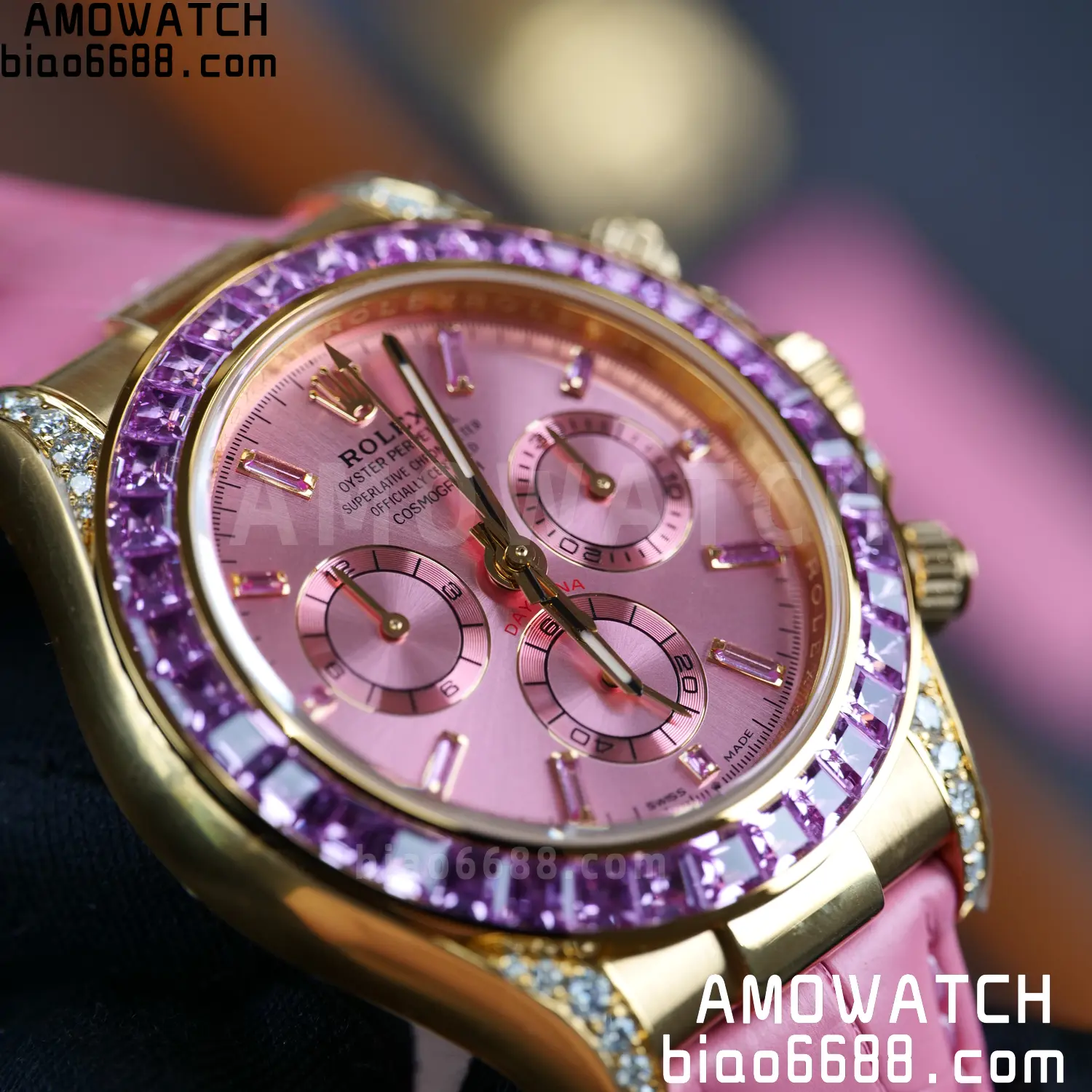 Rolex Daytona 126538TRO PPM Factory Best Edition Pink Dial on Pink Leather Strap 4130 94 42b10c0b90950f2 阿默表行AmoWatch