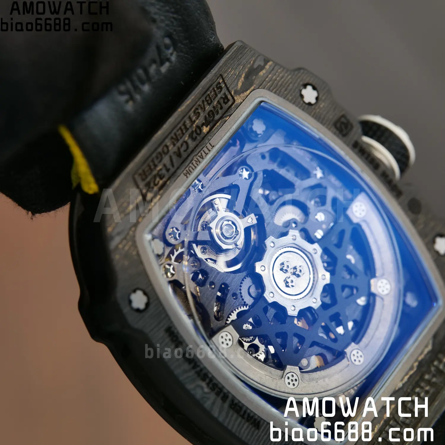 RICHARD MILLE RM67-02 Black NTPT Best Edition Black/Green/Red Skeleton Dial on Yellow Nylon strap CRMA7 Clone V9 115 43de6cac70d92b0 阿默表行AmoWatch