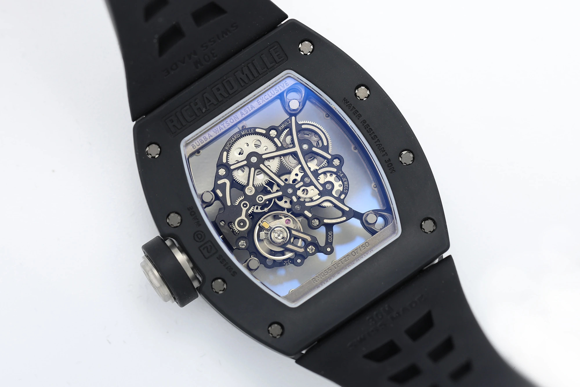Richard Mille RM055 Black Ceramic ZF 1:1 Best Edition Blue Bezel Black Crown RMUL2 Super Clone V3 26 43f06d251778067 阿默表行AmoWatch