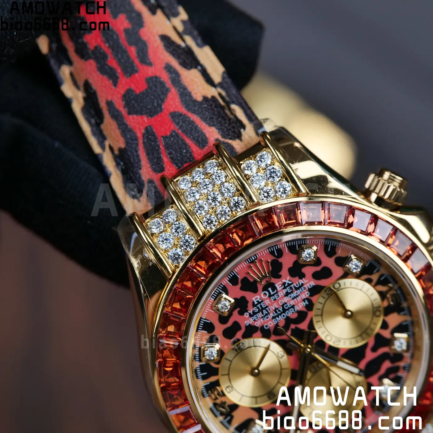 Rolex Daytona 116598SACO PPM Factory Best Edition Leopard Dial on Leopard Leather Strap 4130 85 46033aced7f1b2f 阿默表行AmoWatch