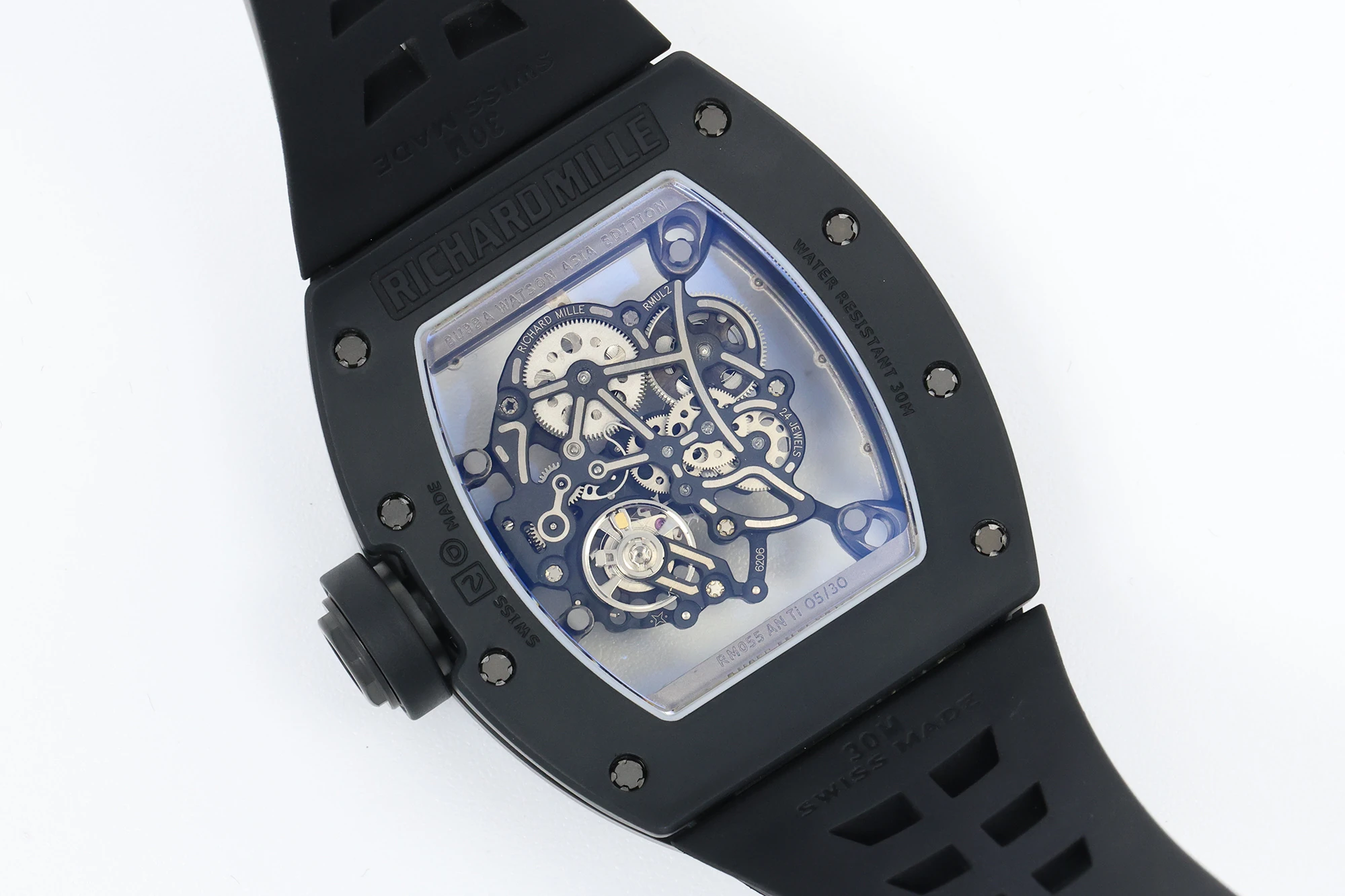 Richard Mille RM055 Black Ceramic ZF 1:1 Best Edition White Bezel Black Crown RMUL2 Super Clone V3 26 47443cc4b245e42 阿默表行AmoWatch