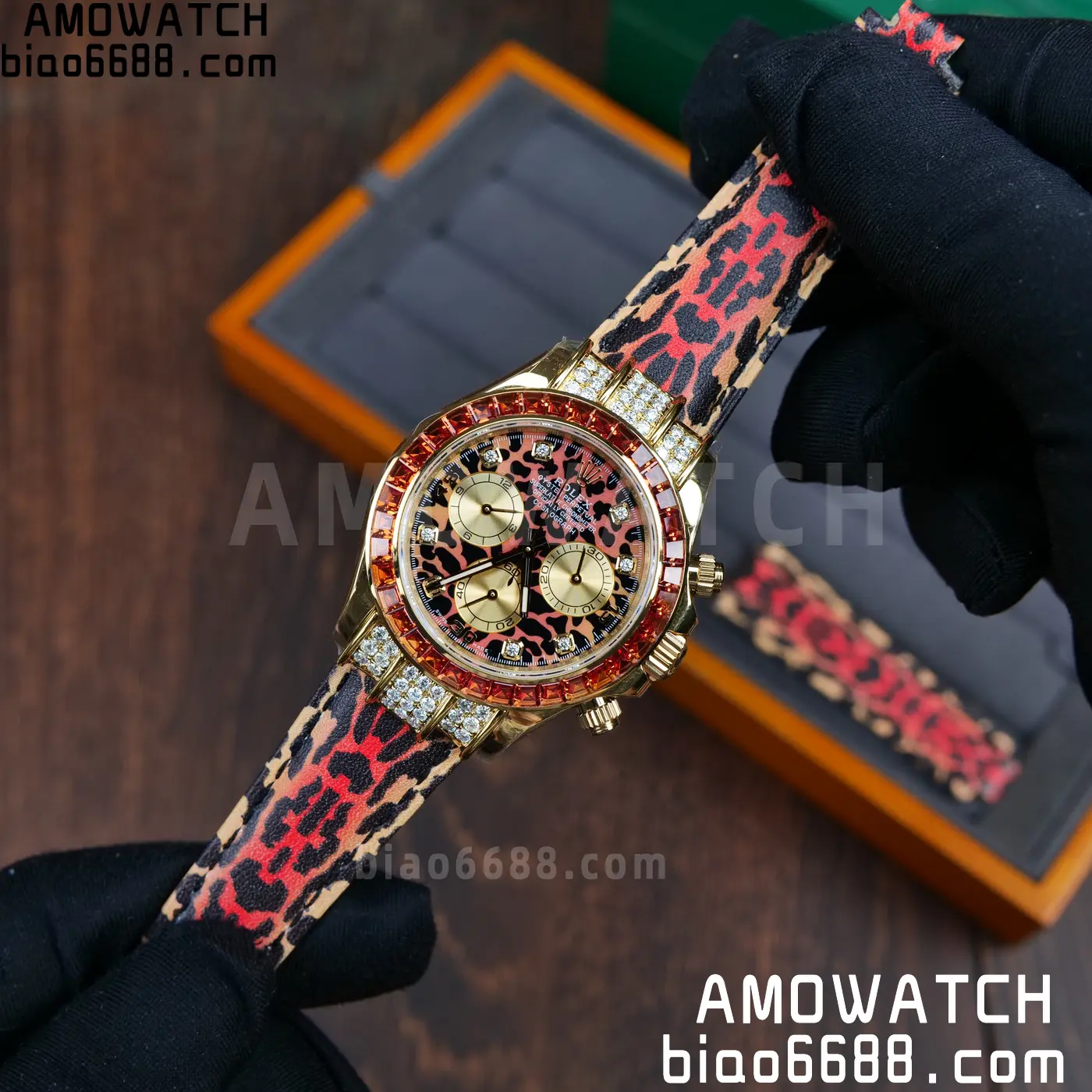 Rolex Daytona 116598SACO PPM Factory Best Edition Leopard Dial on Leopard Leather Strap 4130 72 4aaea8655a8f582 阿默表行AmoWatch