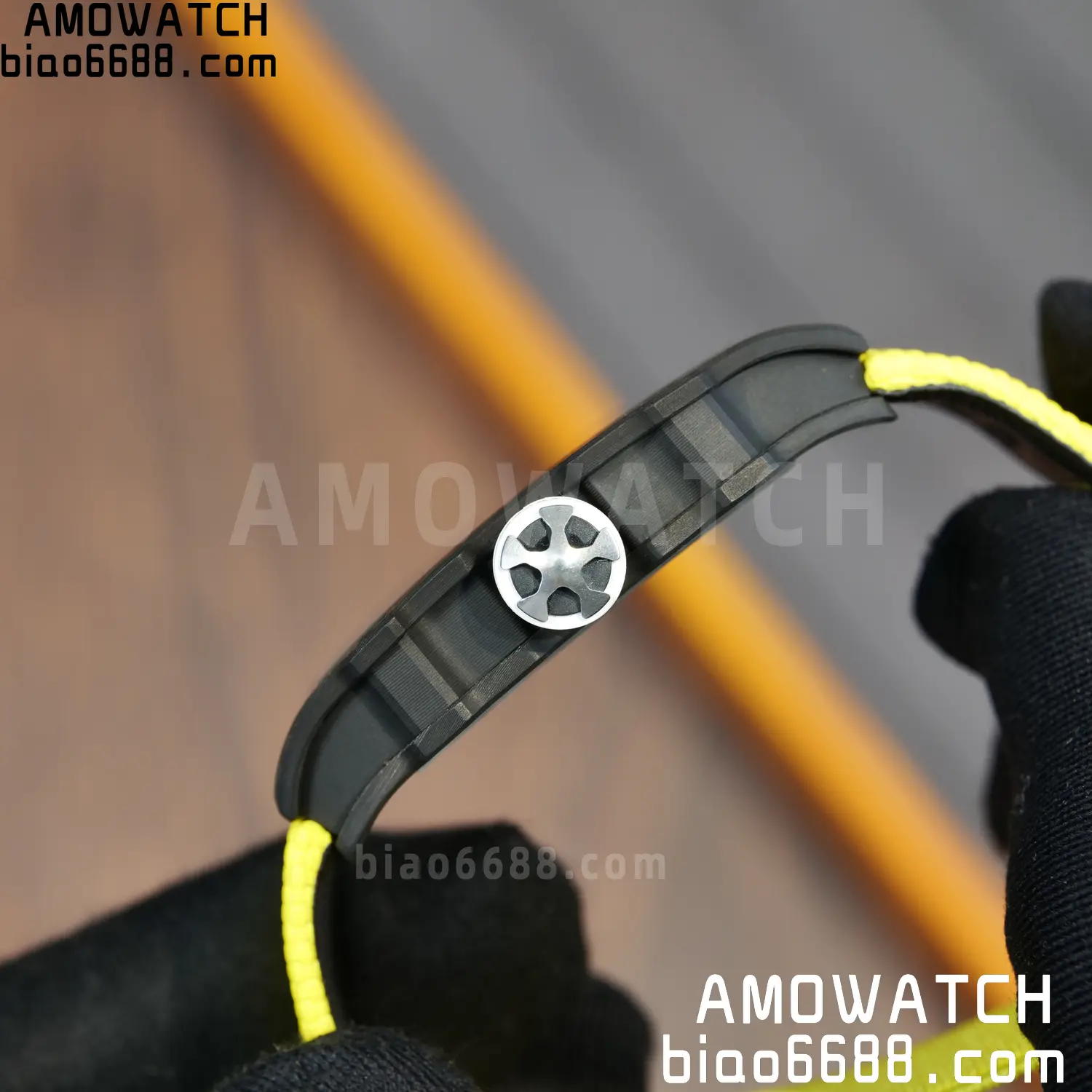 RICHARD MILLE RM67-02 Black NTPT Best Edition Black/Green/Red Skeleton Dial on Yellow Nylon strap CRMA7 Clone V9 98 4c4a761772479c0 阿默表行AmoWatch