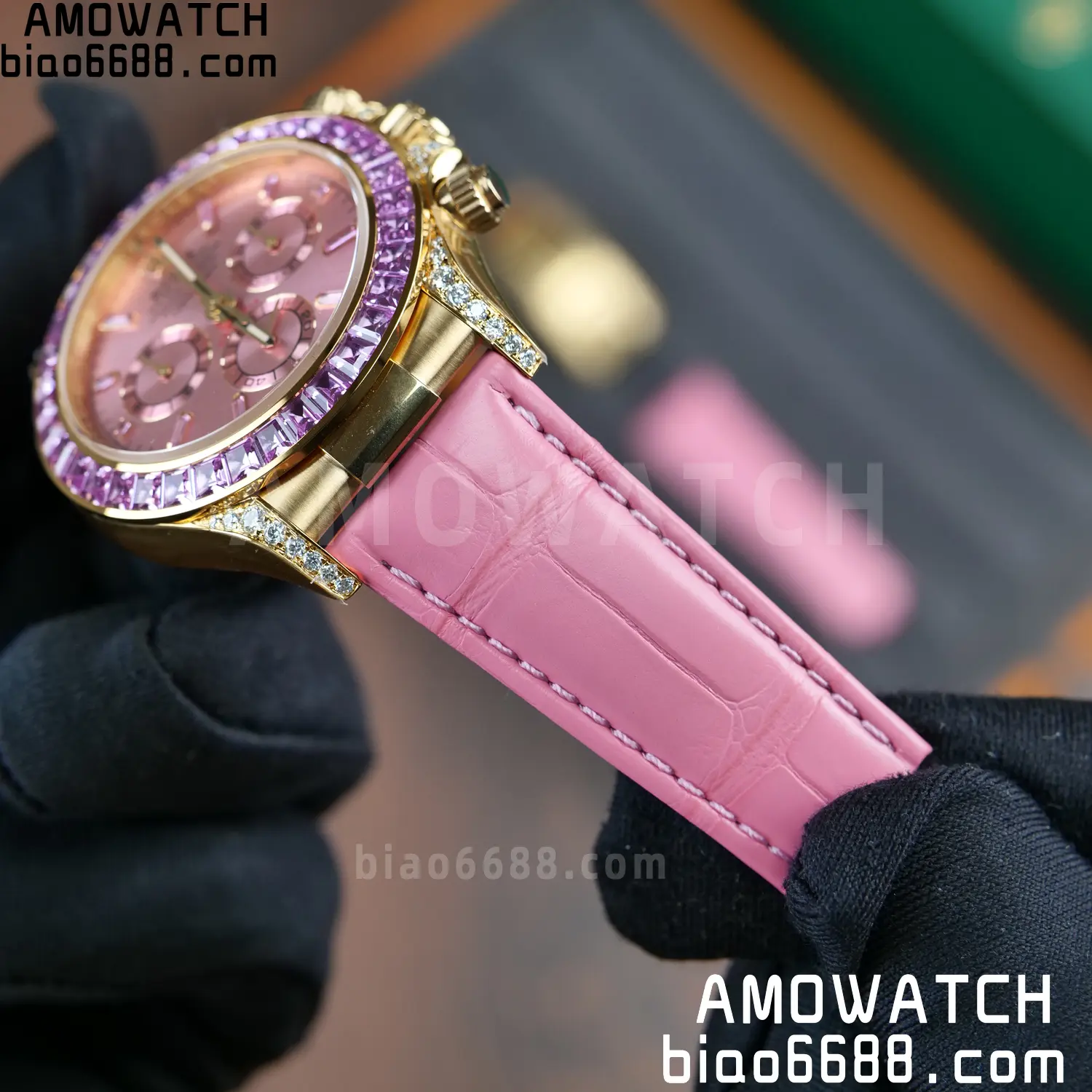 Rolex Daytona 126538TRO PPM Factory Best Edition Pink Dial on Pink Leather Strap 4130 81 50ef806d0228ad7 阿默表行AmoWatch
