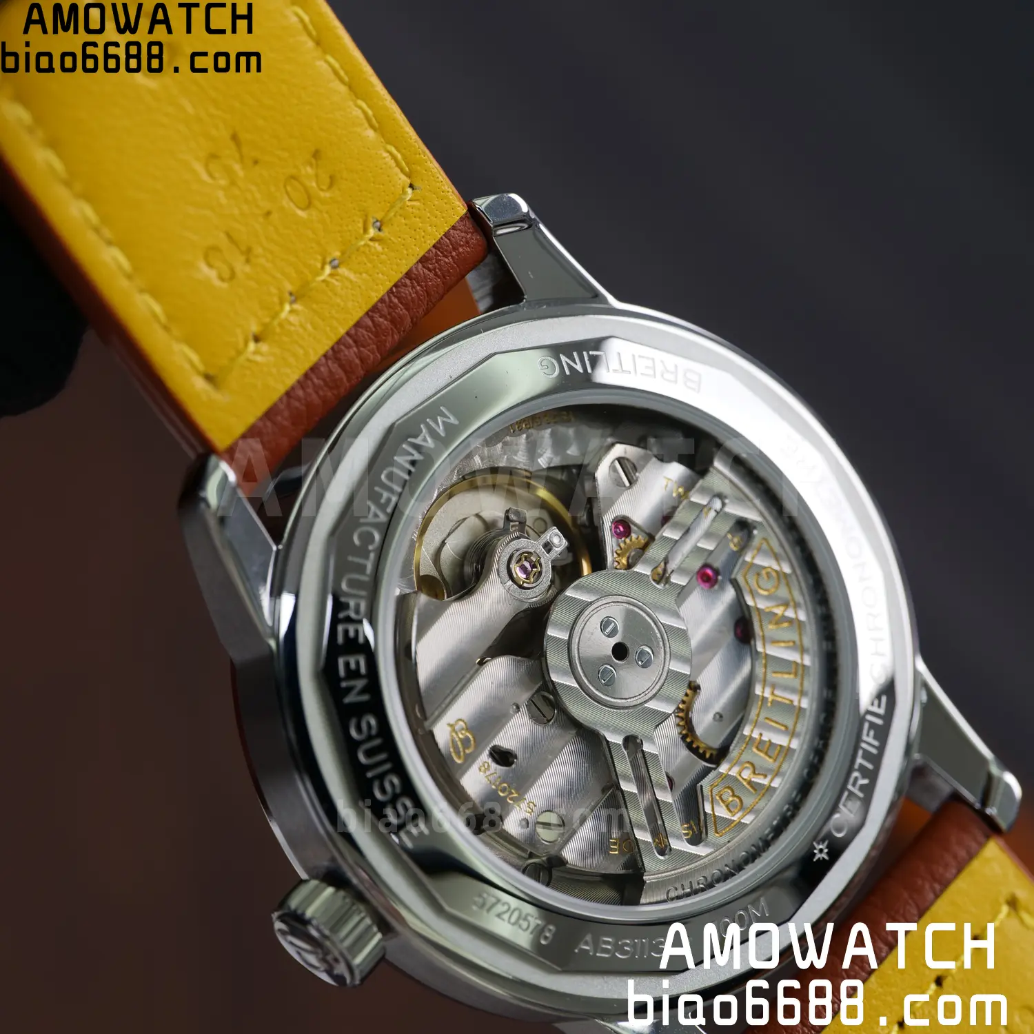 BREITLING Top Time B31 BLF 1:1 Best Edition White Dial Orange Hand on Brown Leather Strap 109 526ecfea695d49f 阿默表行AmoWatch