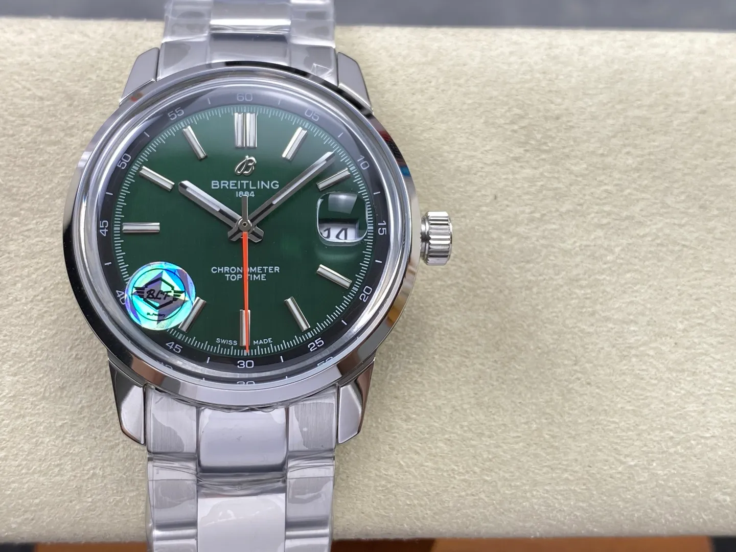 Breitling Top Time B31 BLF 1:1 Best Edition Green Dial on SS Bracelet AB31 22 53941d6f8d8ac43 阿默表行AmoWatch