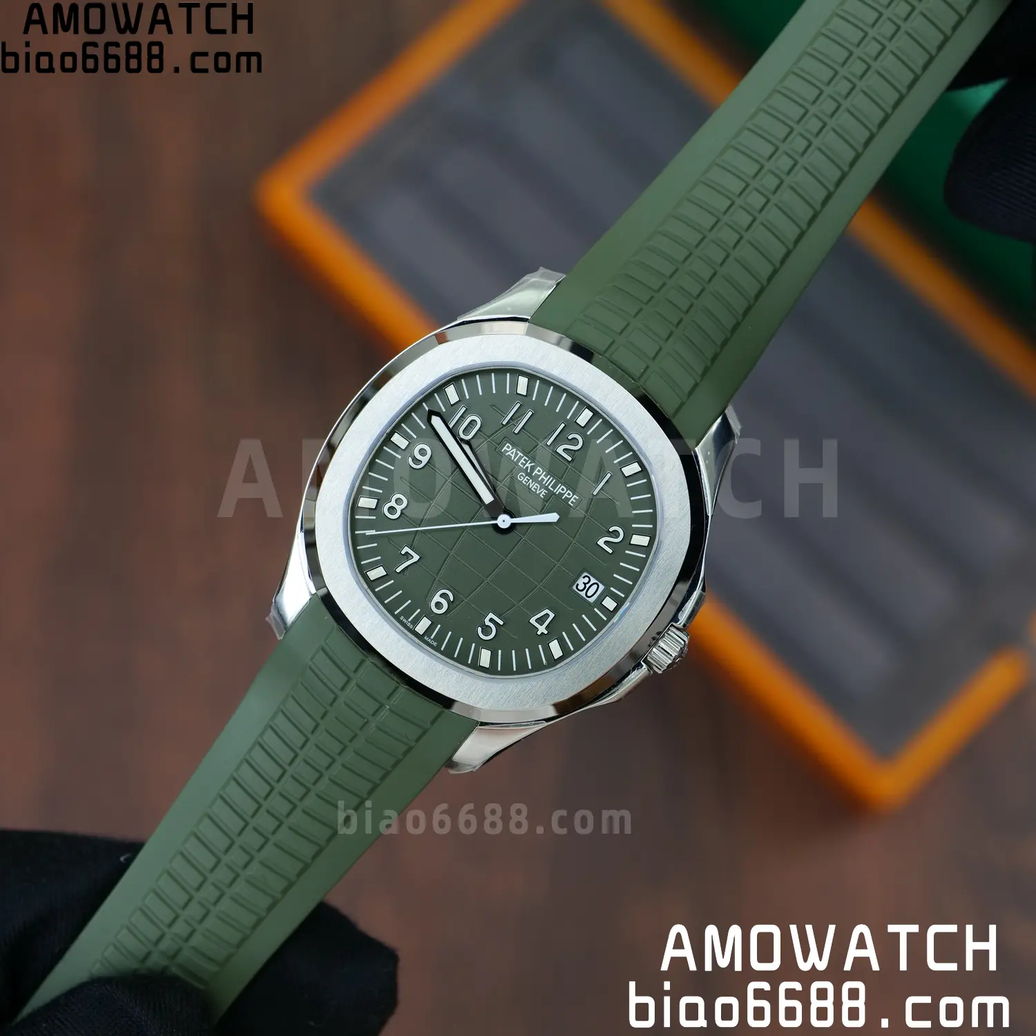 PP Aquanaut 5168G 42mm SS VF 1:1 Best Edition Green Dial on Green Rubber Strap DD324 Weighted 85 545cbf2dc90936a AMO Watch