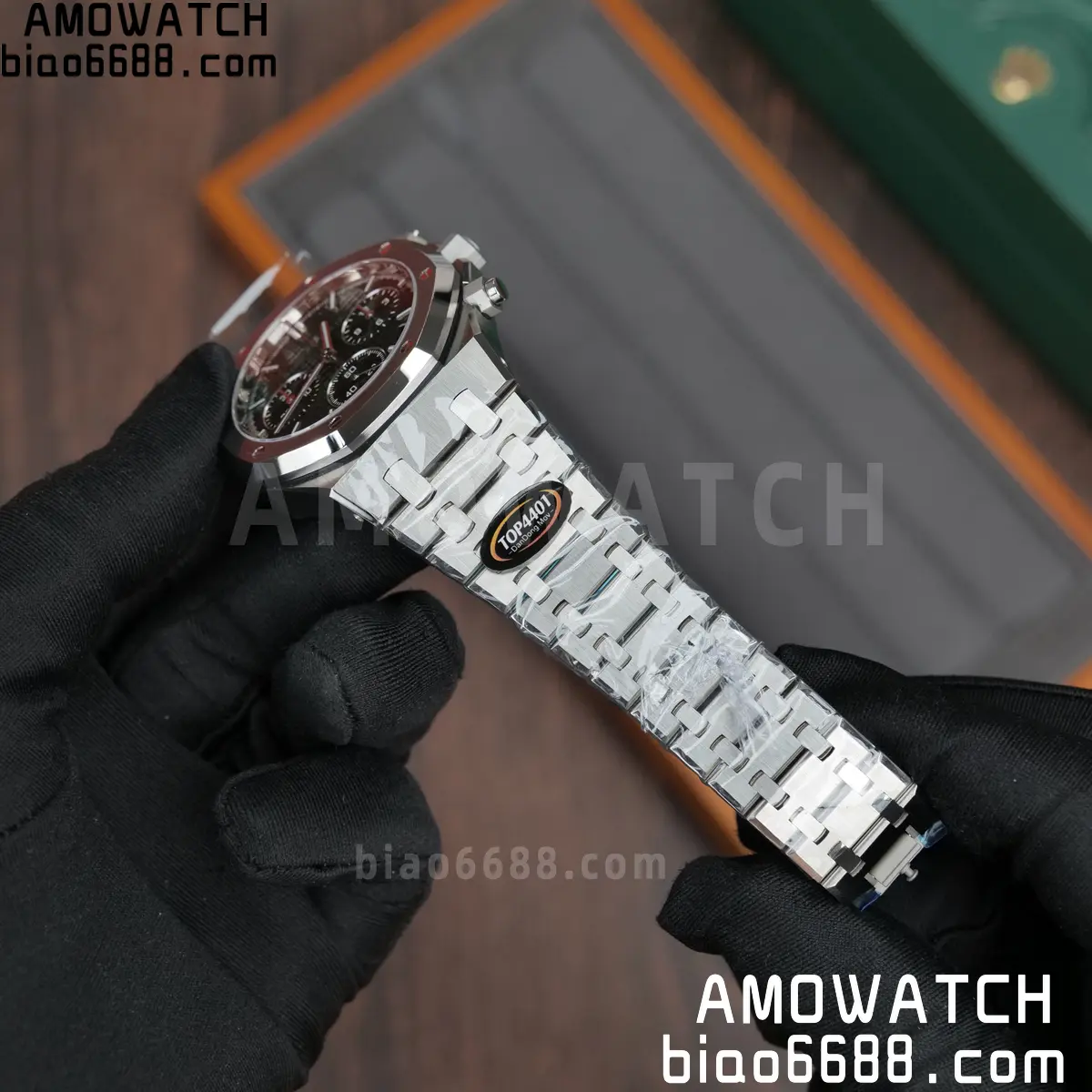 Royal Oak Chrono 26240 SS TOPF 1:1 Best Edition Green Dial on SS Bracelet SA4401 Super Clone 95 5816f5217ee0002 阿默表行AmoWatch